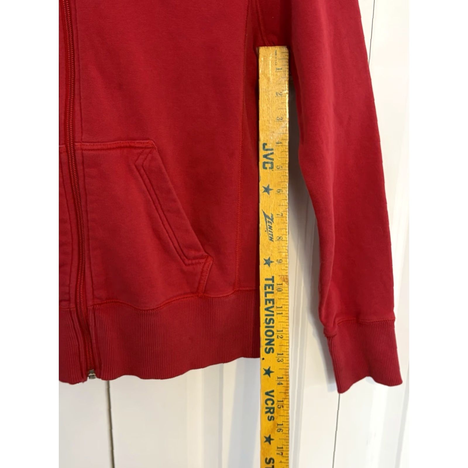 Nike Nike Jacket Womens Full Zip Athletic Dept Hoodie L Red Embroidered Logo Pockets Outdoor Windbreaker w/Logo Size L / US 10 / IT 46 - 4 Thumbnail