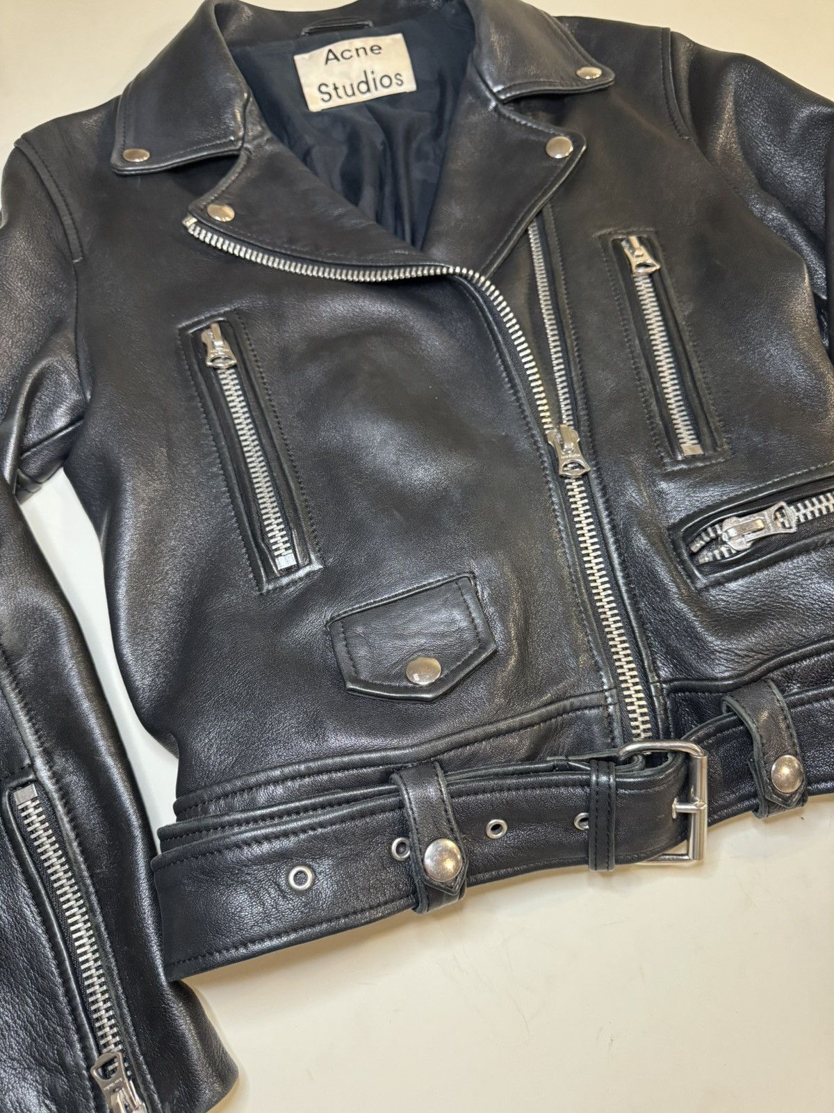 Acne Studios Acne Studios Bikers Leather Jacket Size XS / US 0-2 / IT 36-38 - 2 Thumbnail