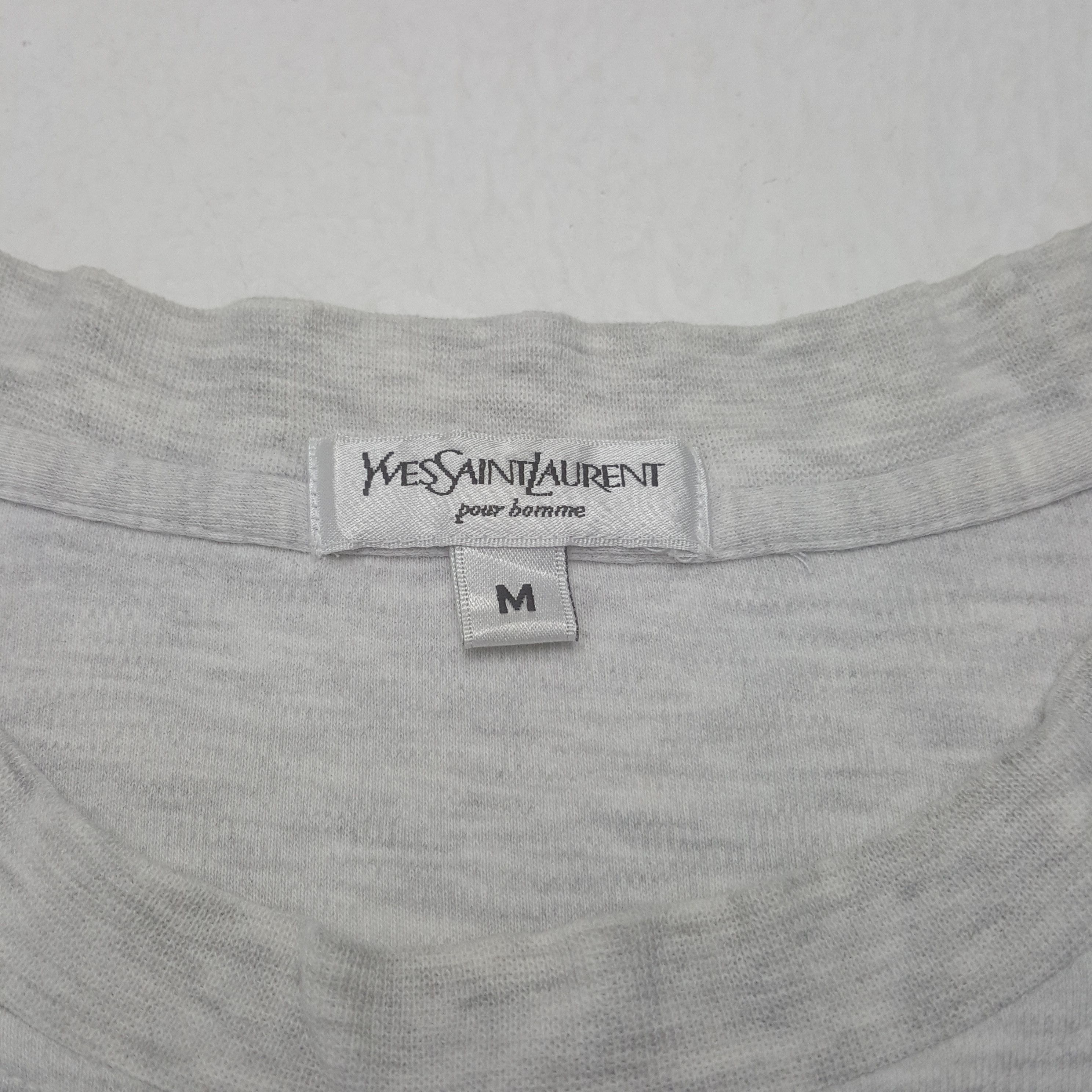 Vintage × Yves Saint Laurent Vintage Yves Saint Laurent Small Embroidery Logo Tshirt Size US L / EU 52-54 / 3 - 7 Thumbnail