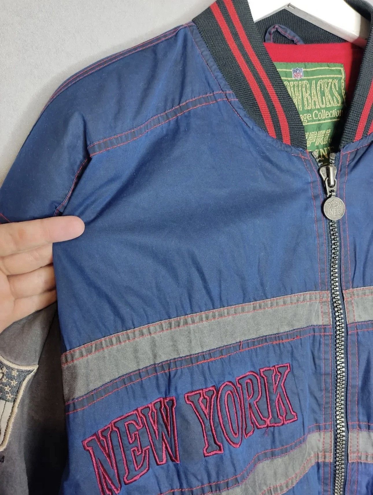 NFL NFL New York Giants Throwbacks Vintage Bomber Jacket Size US XL / EU 56 / 4 - 6 Thumbnail