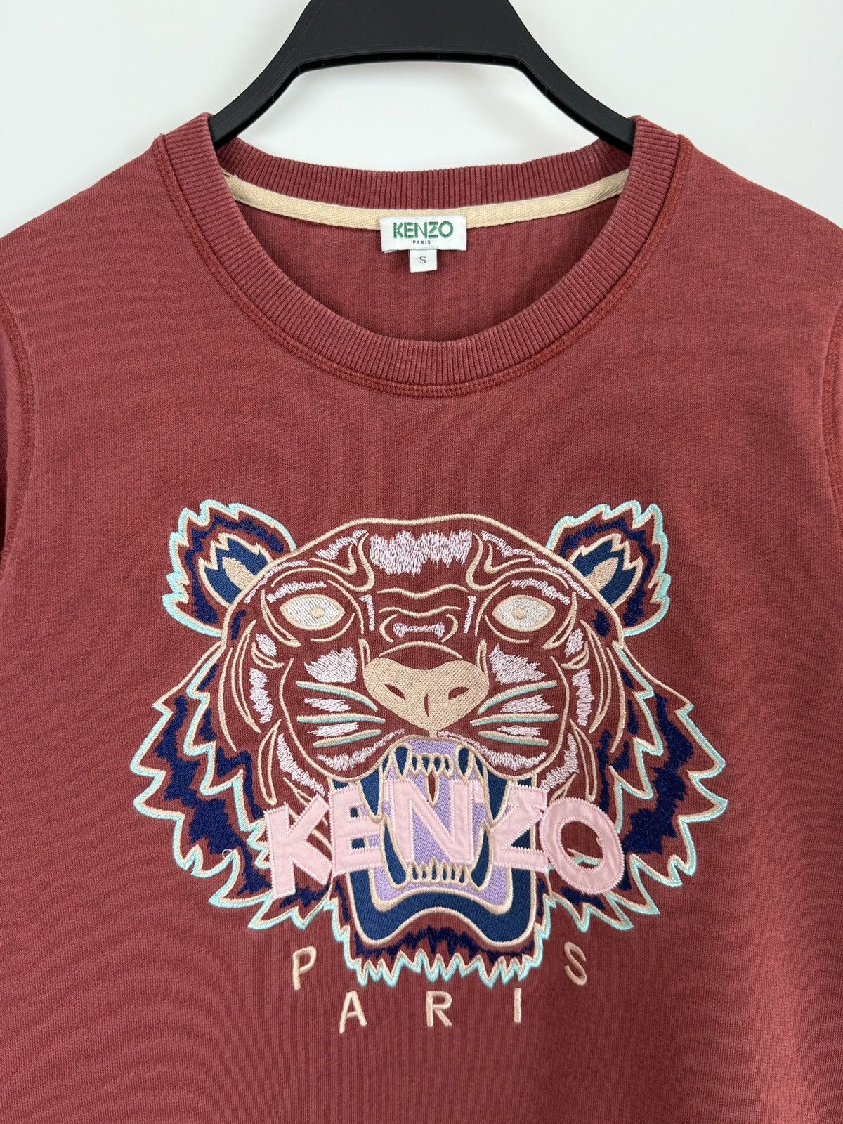 Kenzo Kenzo Paris Maroon Tiger Embroidered Big Logo Sweatshirt S Size S / US 4 / IT 40 - 5 Thumbnail