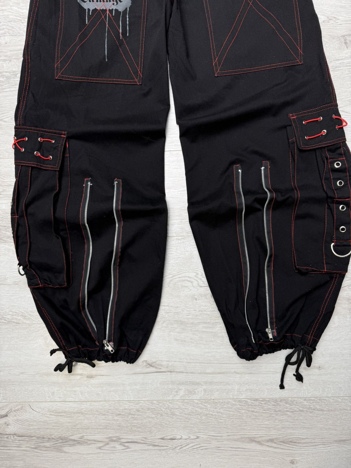 Tripp NYC Criminal Damage Bondage Pant D-Ring Straps Gothic Cyber Rave Size US 34 / EU 50 - 15 Thumbnail