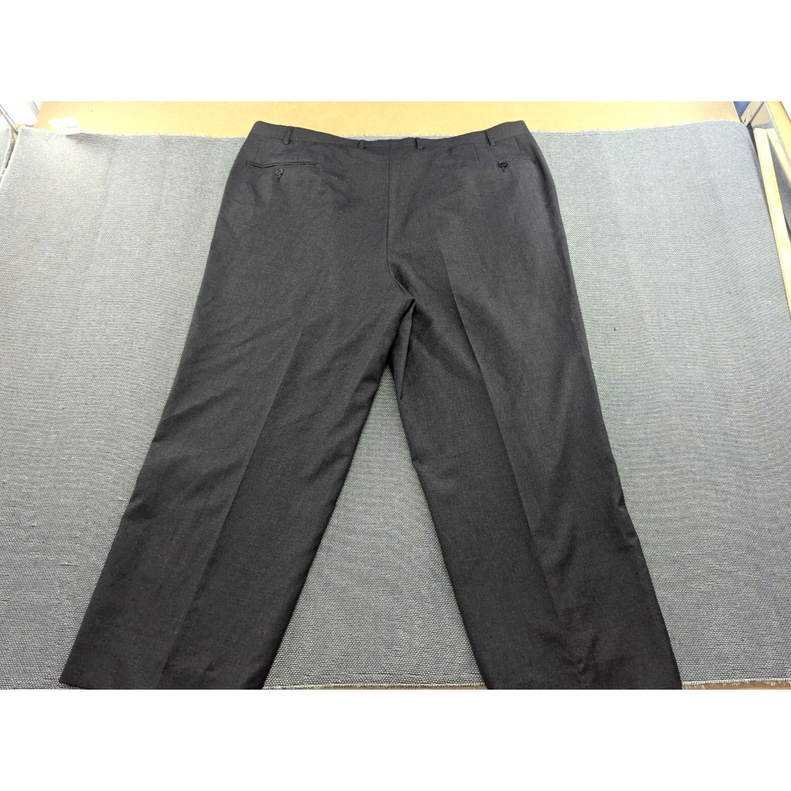 Canali CANALI Mens Dress Pants 44x26 Gray Wool Rayon Formal Woolmark Pants Mens Regular Gray 90s? Size US 44 / EU 60 - 2 Thumbnail