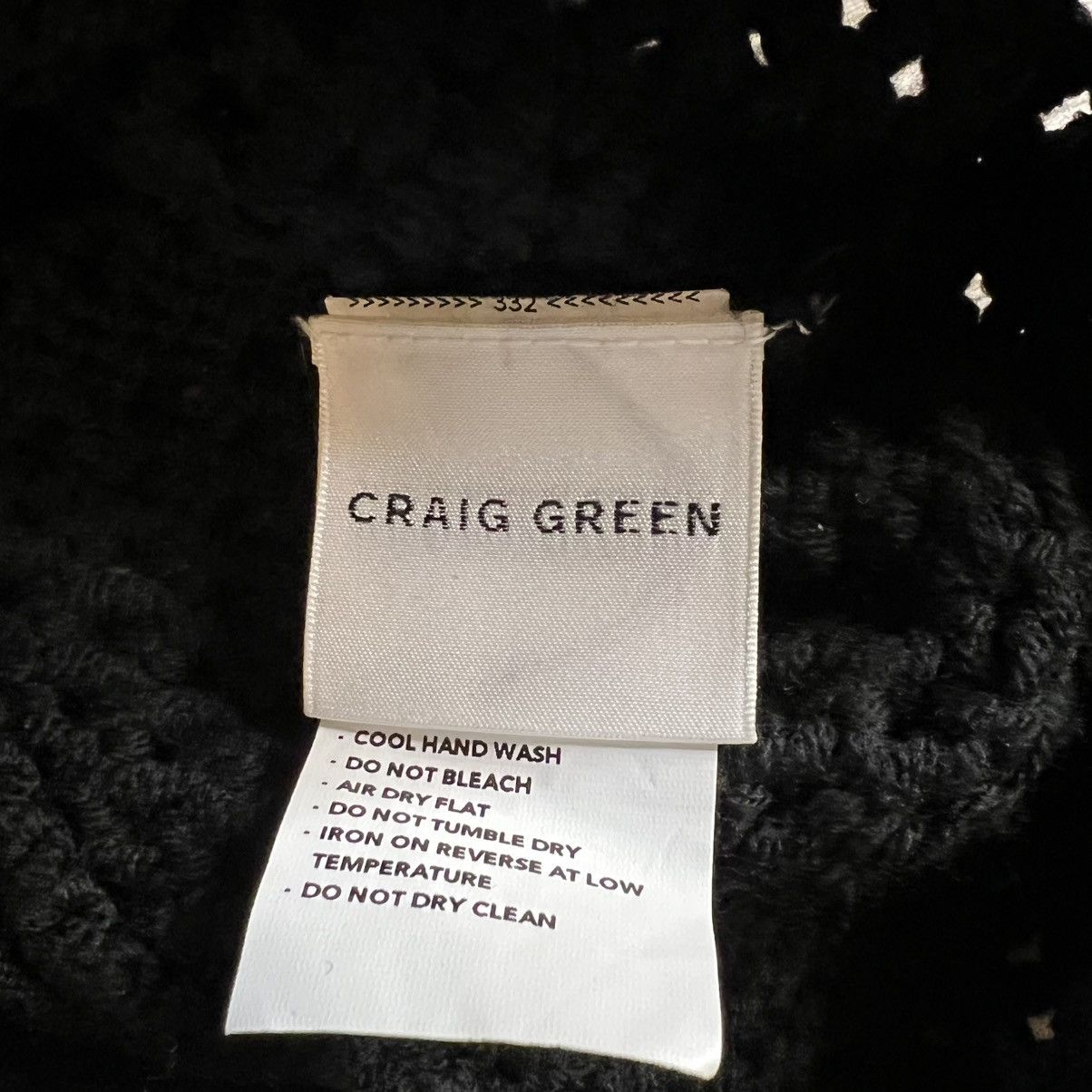Craig Green Black Crochet Knit Wool Pullover Jumper Sweater Size US L / EU 52-54 / 3 - 11 Thumbnail