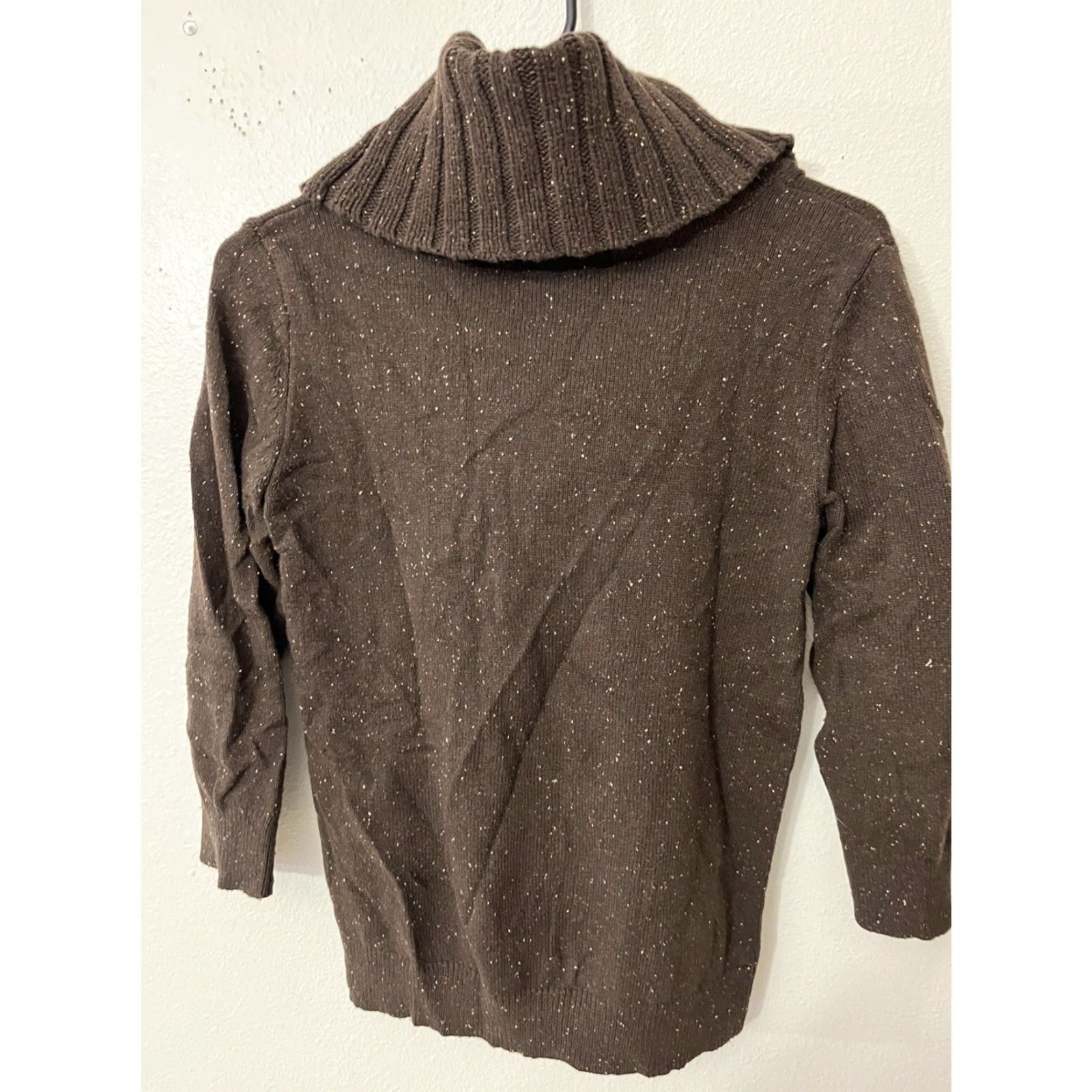 Michael Kors Michael Kors Turtleneck Sweater Women Medium Brown Knit Pullover Logo Casual Classic Size M / US 6-8 / IT 42-44 - 2 Thumbnail