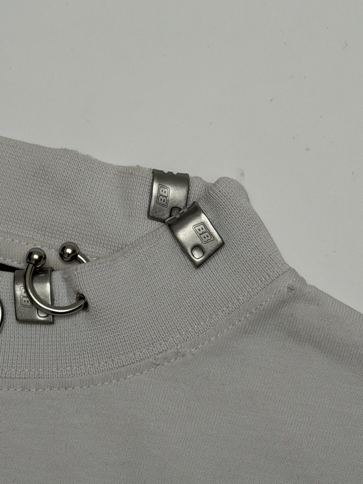 Balenciaga Balenciaga Piercings Collar Oversized Tee Shirt Off White Size US M / EU 48-50 / 2 - 8 Thumbnail