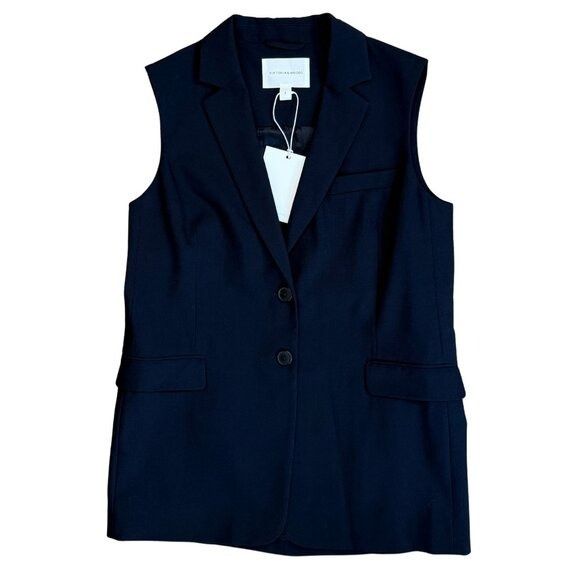 Other VIKTORIA & WOODS Repertoire Navy Blue Sleeveless Blazer Size S / US 4 / IT 40 - 2 Thumbnail