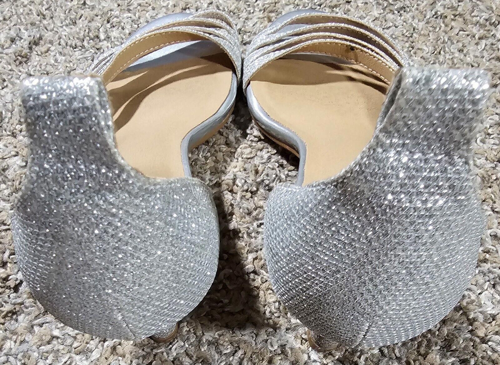 Designer idifu In2lydia hb 8.5 silver sparkle heels Size US 8.5 / IT 38.5 - 3 Thumbnail