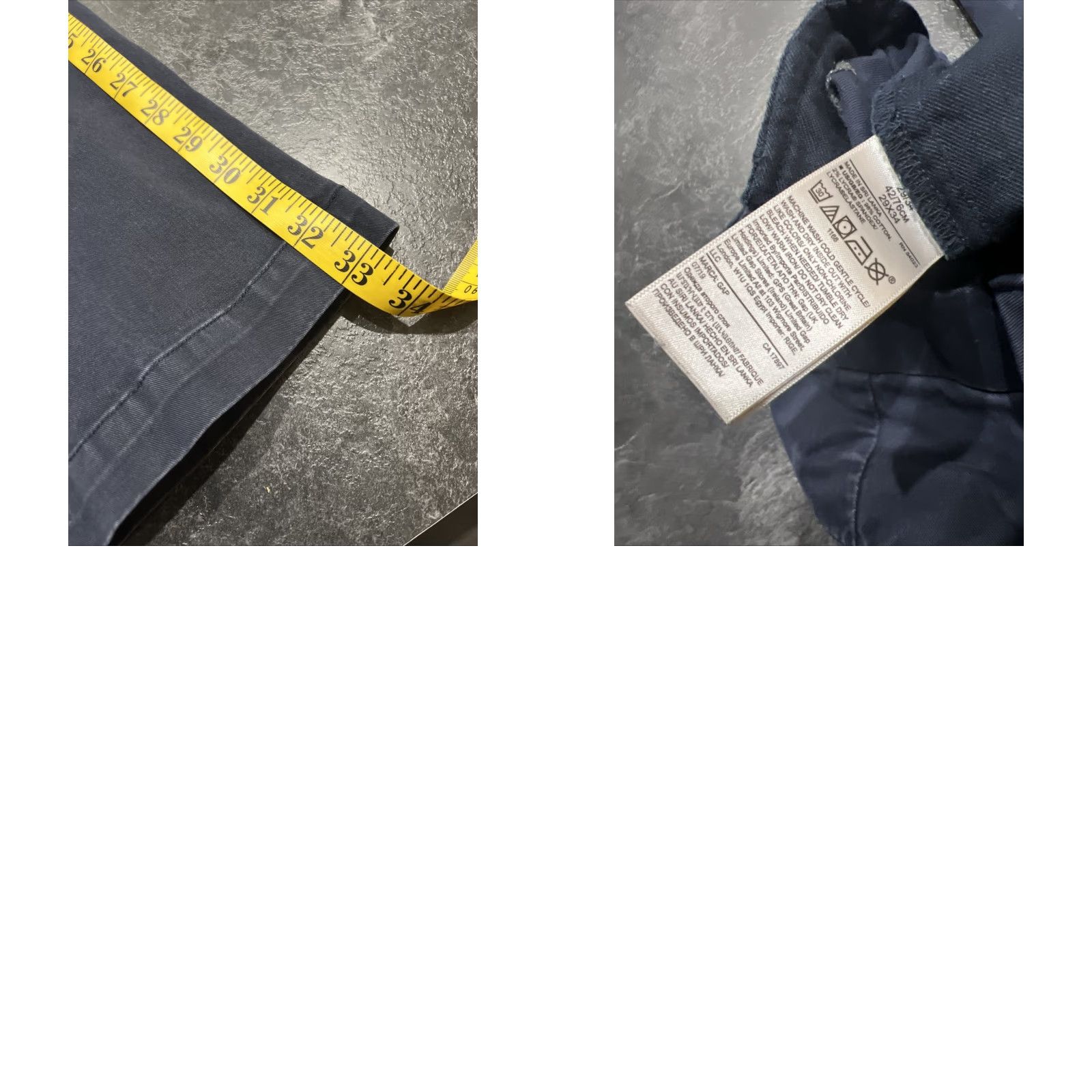 Gap Gap Chinos Pants Men's 29 x 34 Slim Fit Tapered Blue Canvas Casual Workwear Size US 29 - 8 Thumbnail
