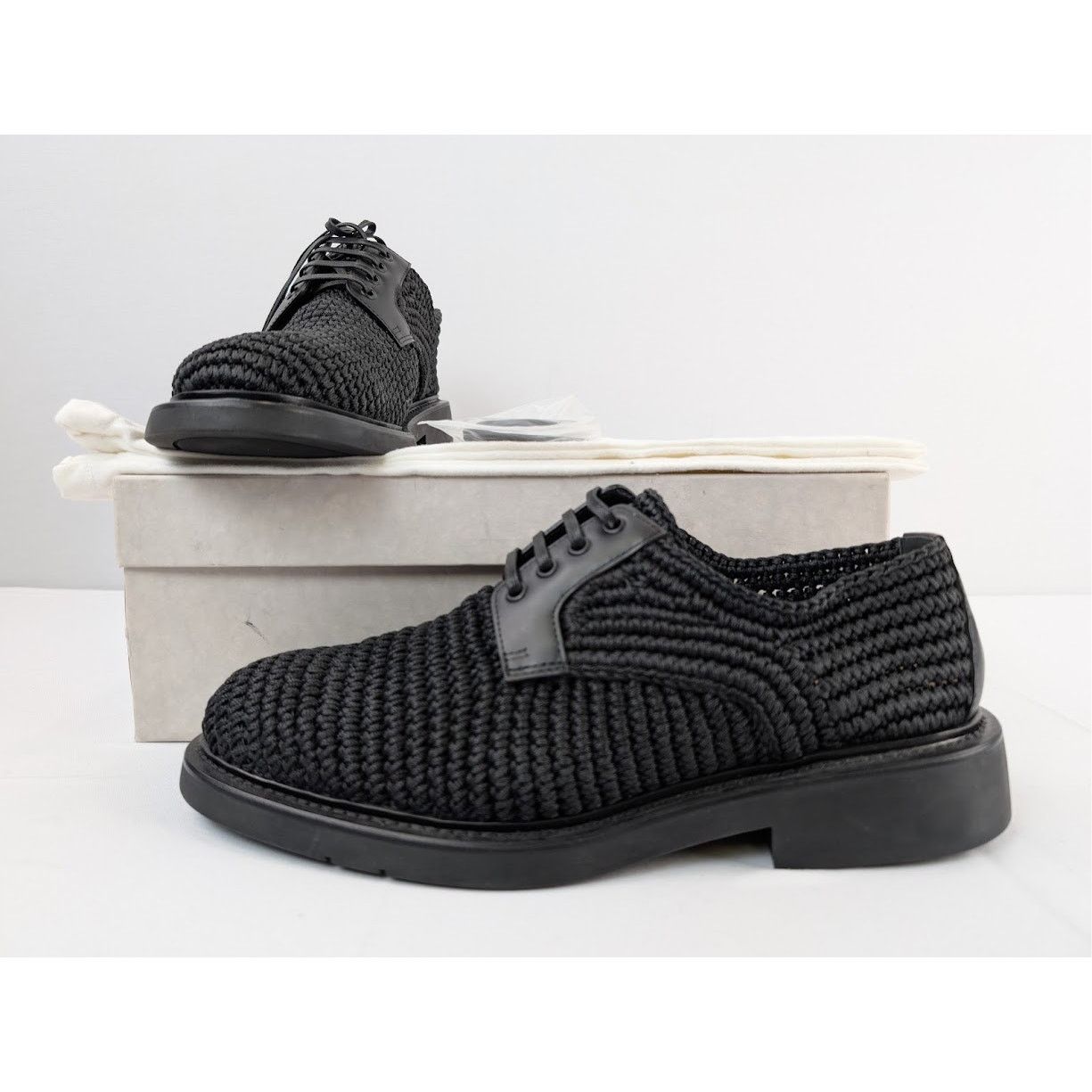 Bottega Veneta o1rshd1 BV Level Lace Up in Black Size US 9 / EU 42 - 19 Thumbnail