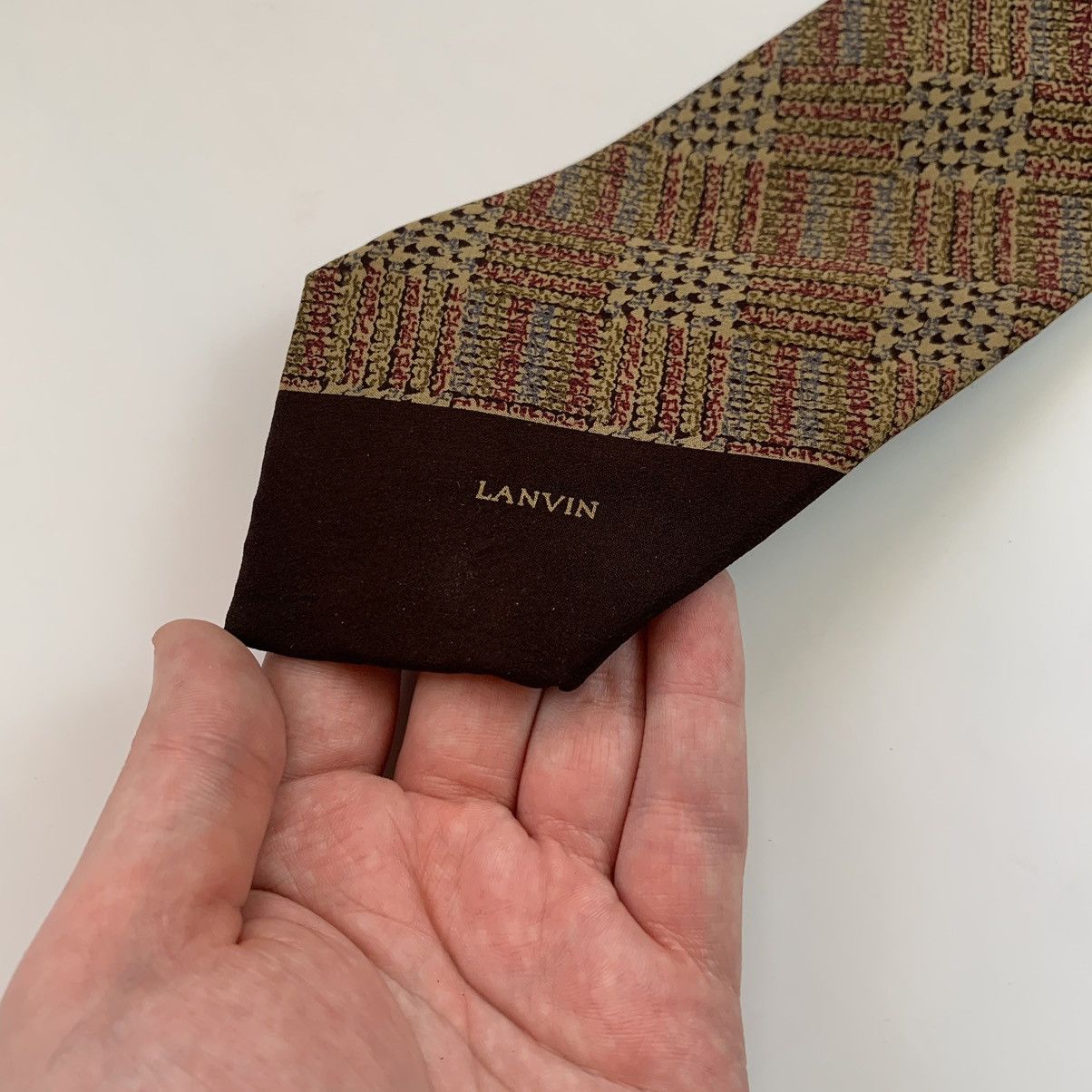 Vintage Two Lanvin Paris Silk Ties Vintage Luxury Made in France Size ONE SIZE - 7 Thumbnail