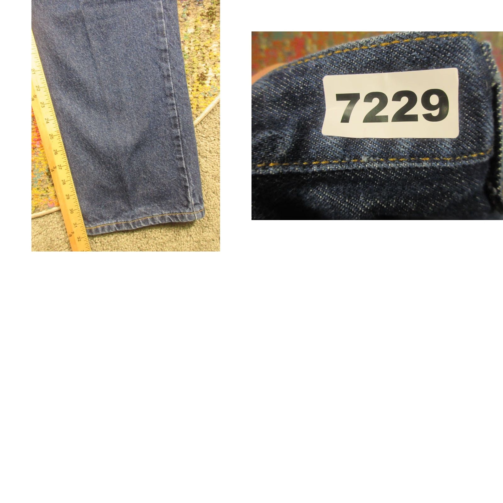 Levi's Levi's 505 Jeans 38x32 Regular Fit Straight Leg Blue Medium Wash Denim Men Size US 38 / EU 54 - 8 Thumbnail