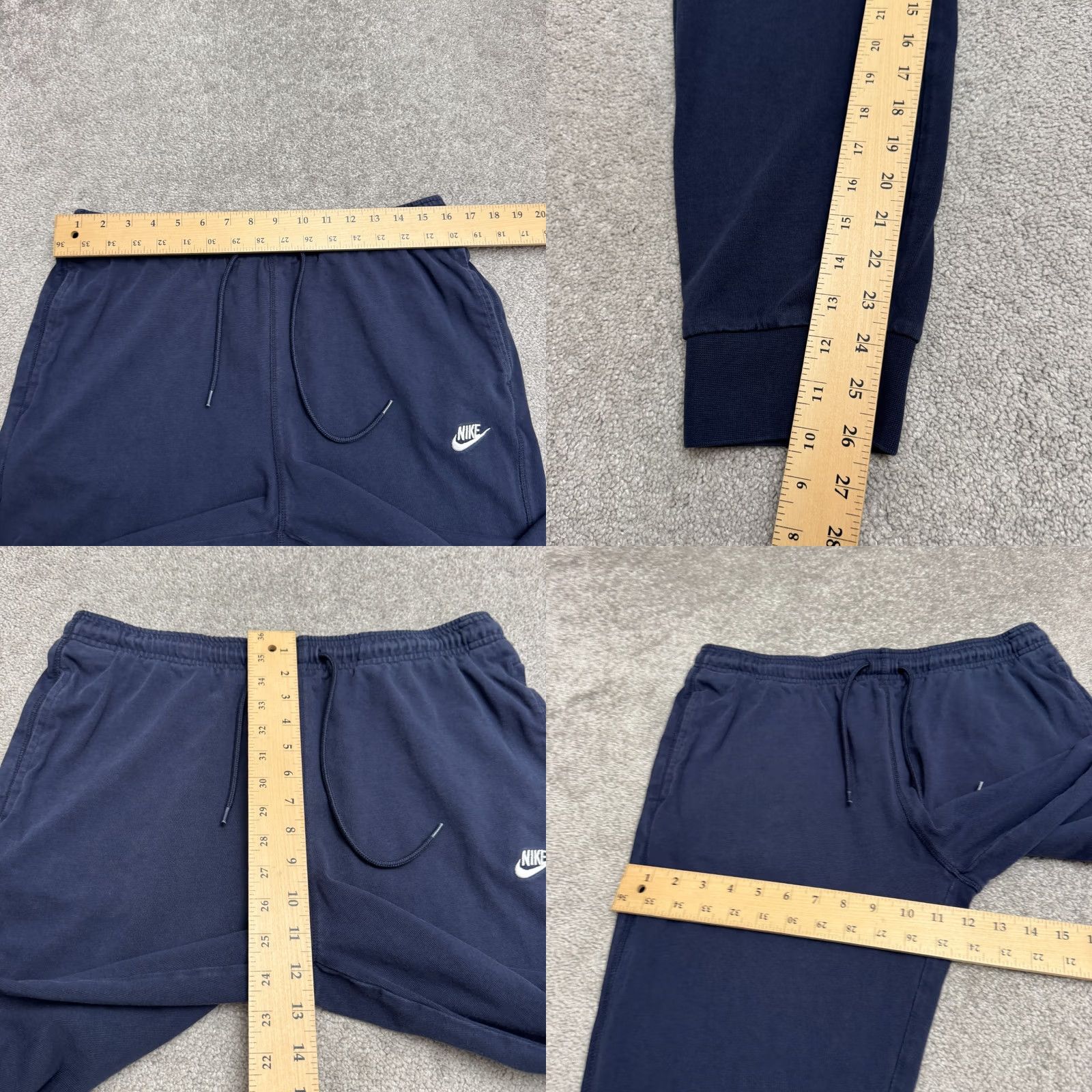 Nike Nike Jogger Sweatpants Mens Large Navy Blue 100% Cotton Casual Activewear 32x26 Size US 33 - 8 Thumbnail