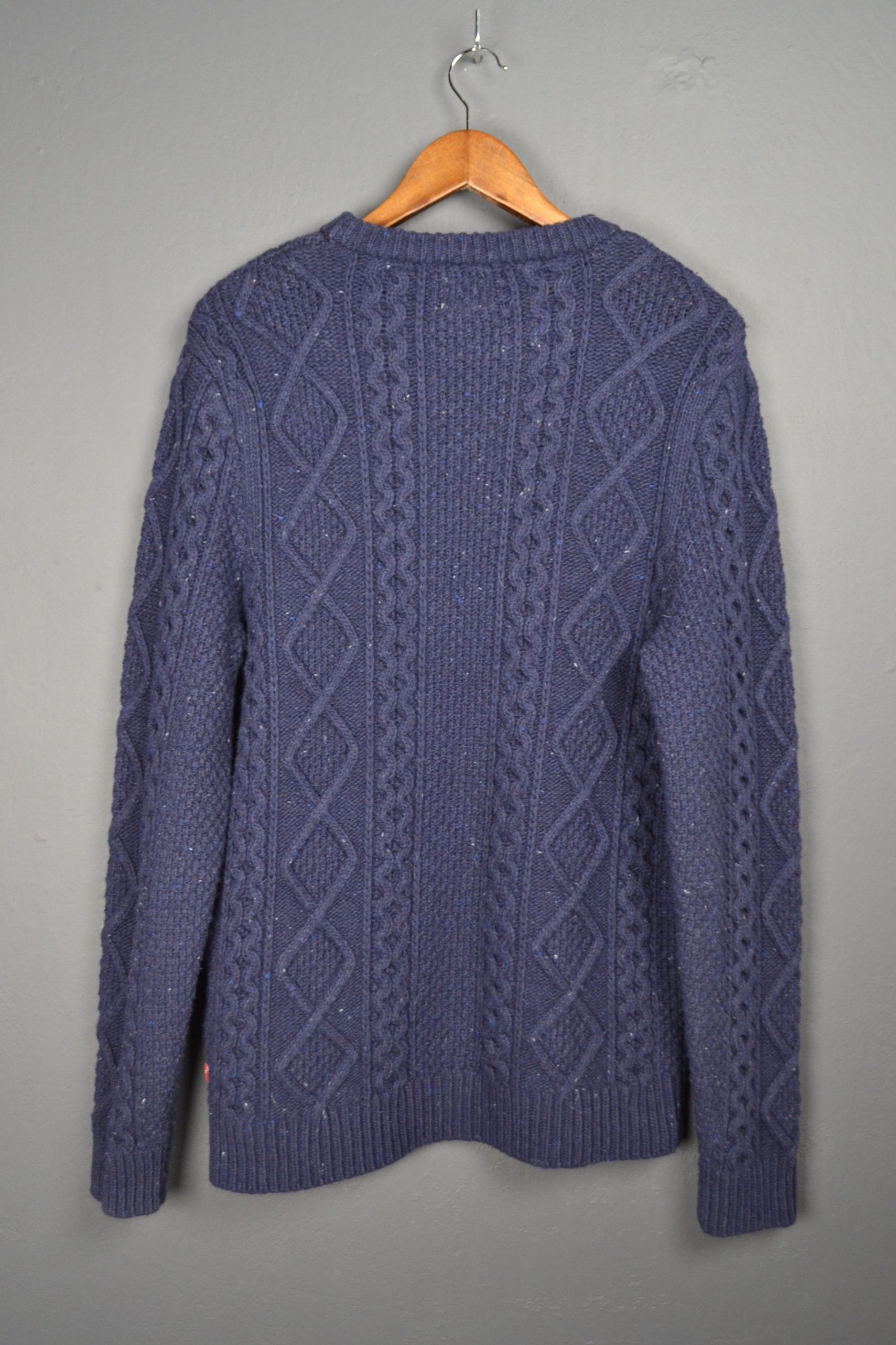 Levi's Levi's Aran-knit Wool-blend Sweater in Navy L Heavy Size US L / EU 52-54 / 3 - 3 Thumbnail