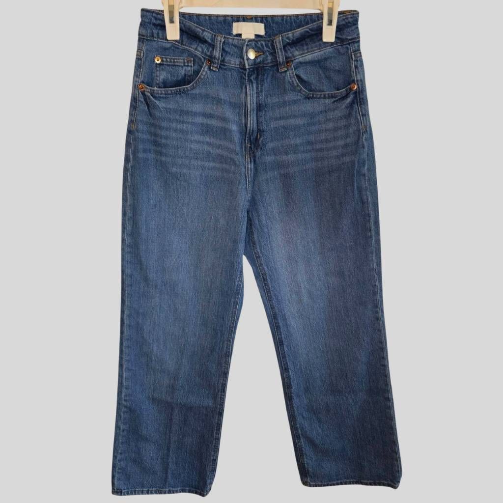 H&M H&M Women’s Blue Straight Wide Leg Jeans Size 10 High Rise D Size 32" / US 10 / IT 46 - 1 Thumbnail