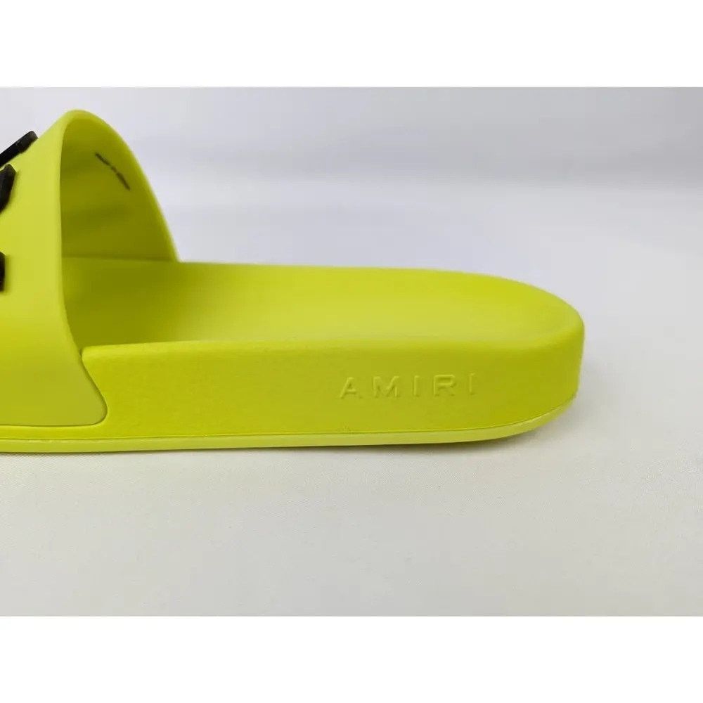 Amiri o1rshd1 Logo Pool Slide in Yellow/Black Size US 13 / EU 46 - 5 Thumbnail