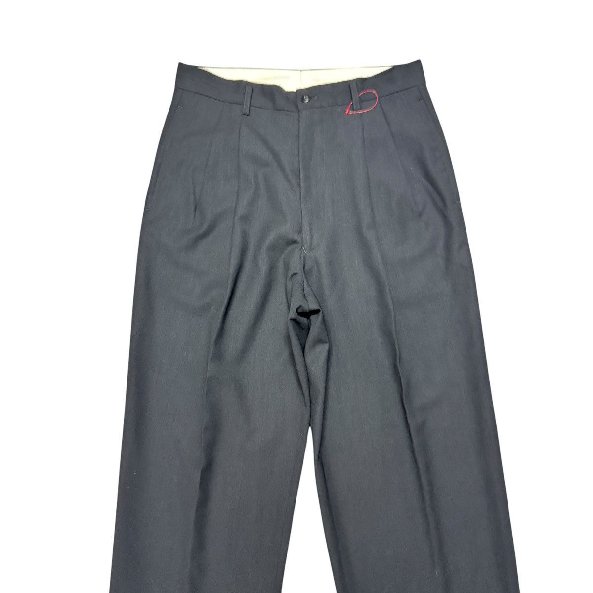 Giuliano Fujiwara Giuliano Fujiwara Wool Pleated Pants Black Size US 31 - 2 Thumbnail