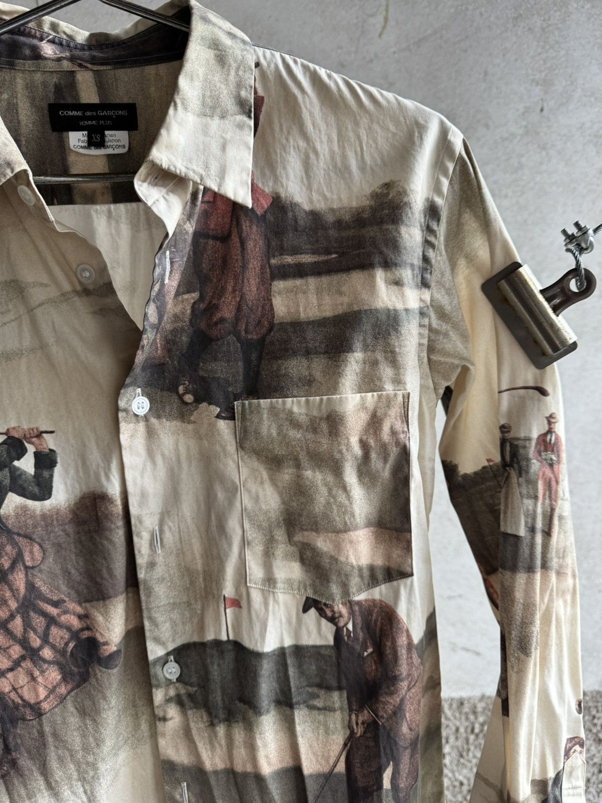 Comme des Garcons Homme Plus Comme Des Garcons Homme Plus asymmetric Cut Print shirt Size US XS / EU 42 / 0 - 6 Thumbnail