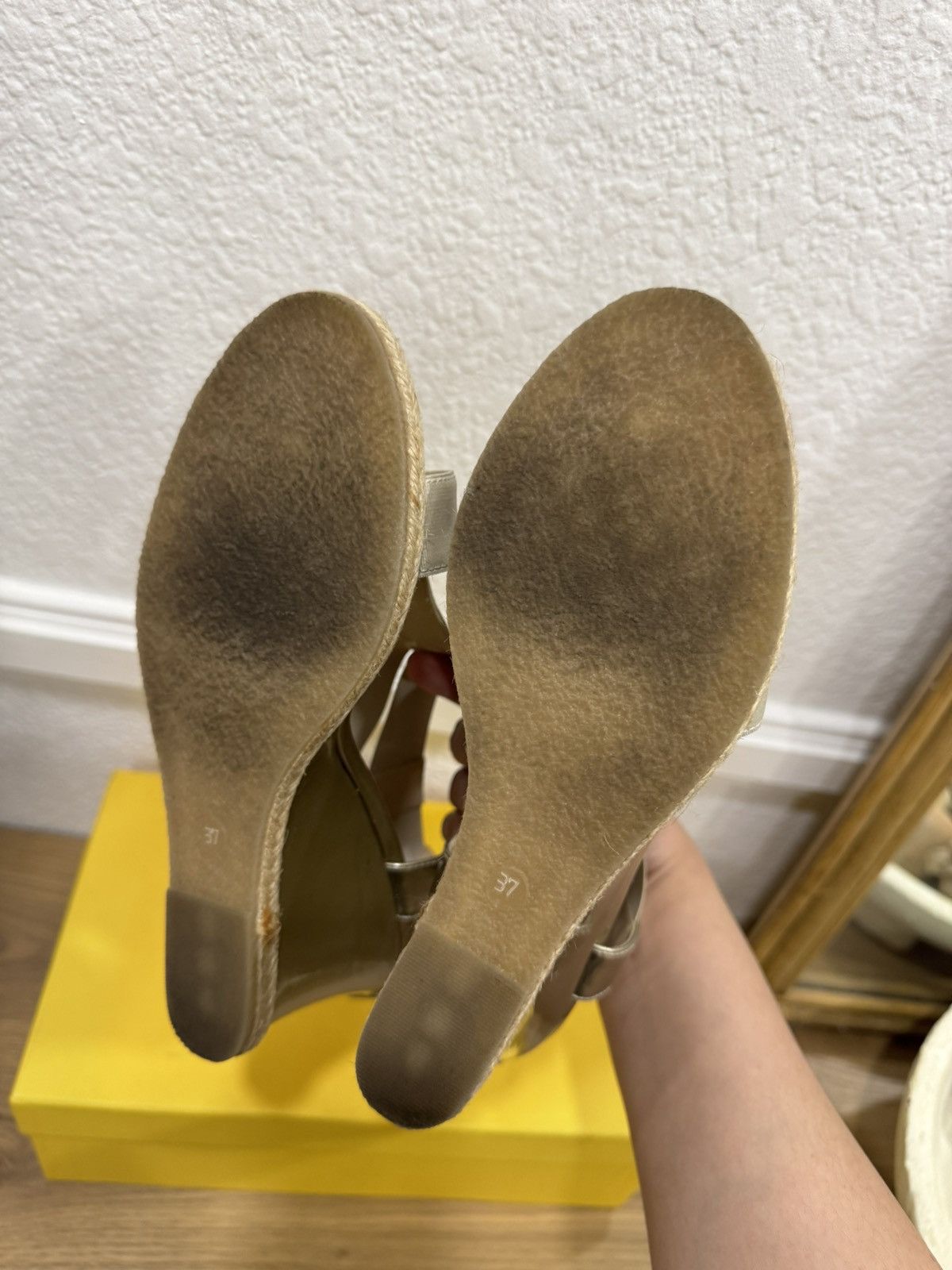 Fendi Fendi Zeppa Vernice + Elastico Wedge Sandals Size US 6 / IT 36 - 8 Thumbnail