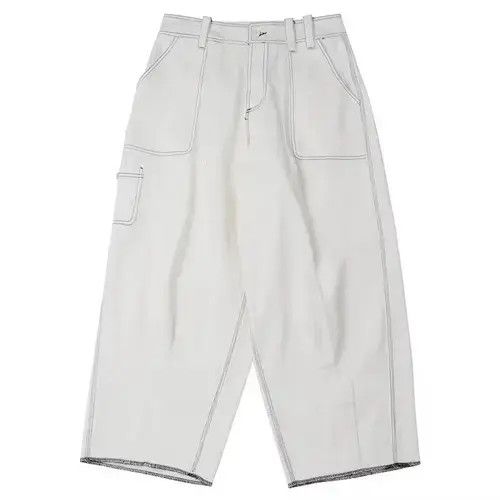 Japanese Brand 21SS Indigo Union Japan White Denim Minimalist Pants Size US 32 / EU 48 - 1 Thumbnail