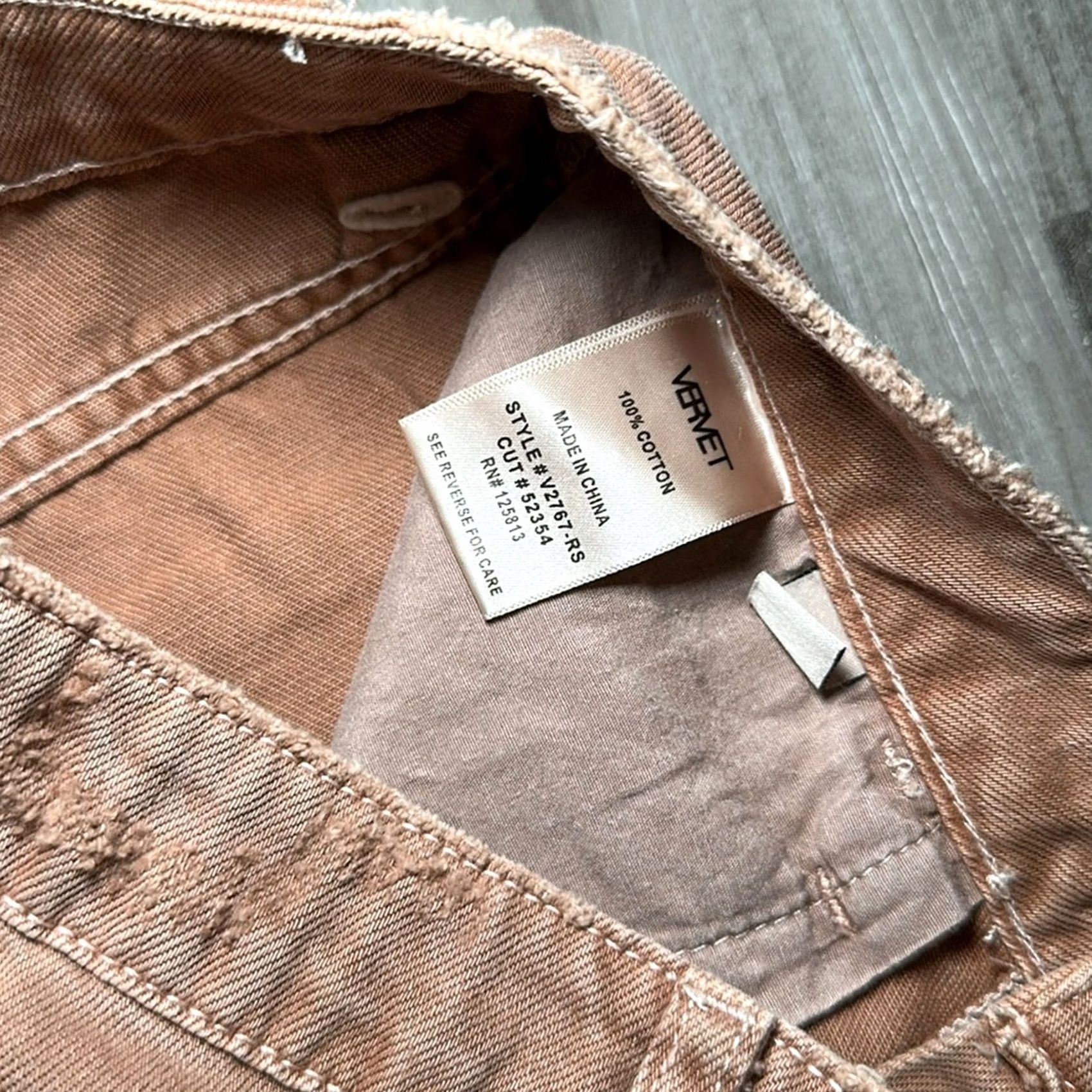 Vintage Vervet I Made You Look High Rise Frayed Distressed Denim Shorts XS Pink Women's Shorts XS Mauve Pink 90s? Size 26" / US 2 / IT 38 - 8 Thumbnail