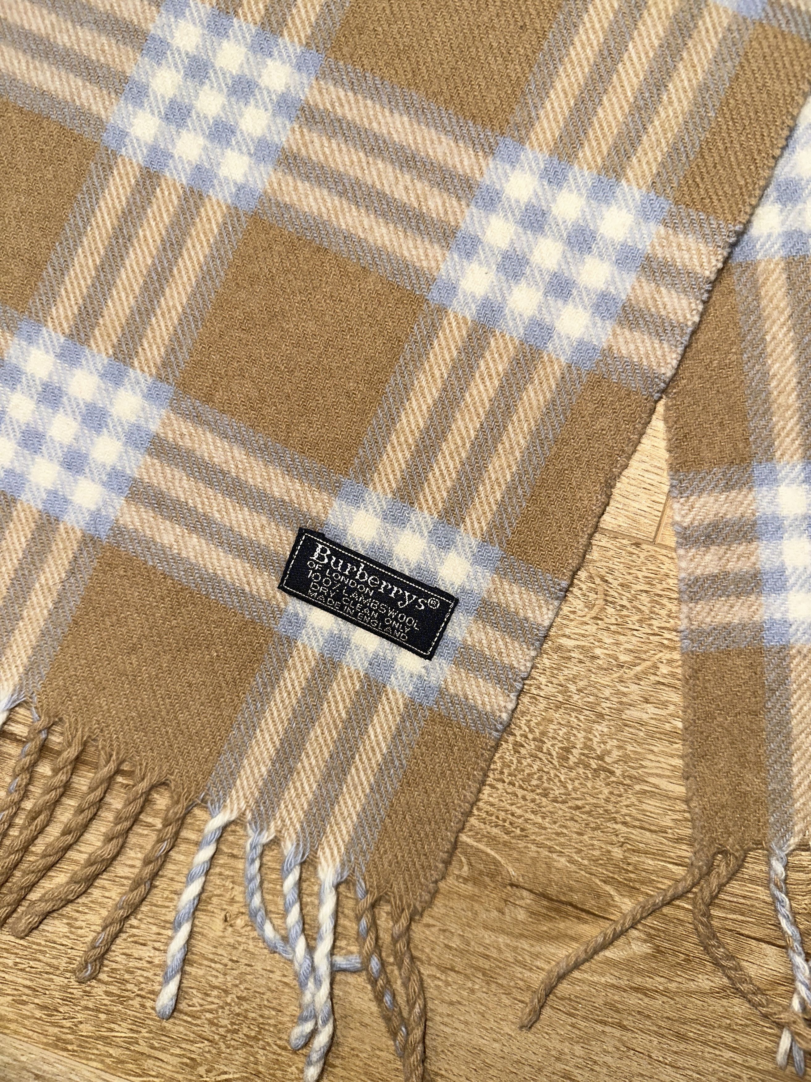 Burberry Burberrys Lambswool Check Vintage Scarf England 150x30cm Size ONE SIZE - 3 Thumbnail