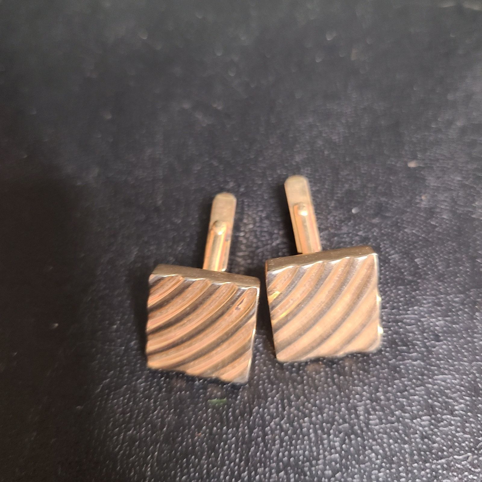 Vintage Vintage swank mid-century gold tone Square cufflinks Size ONE SIZE - 1 Thumbnail