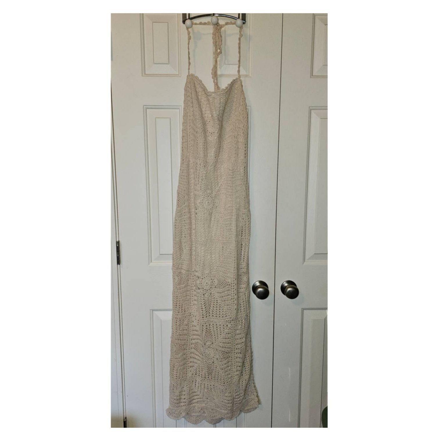 Free People New Free People Dahlia Chrochet Bodycon Maxi Dress $168 Sz M Size M / US 6-8 / IT 42-44 - 6 Thumbnail