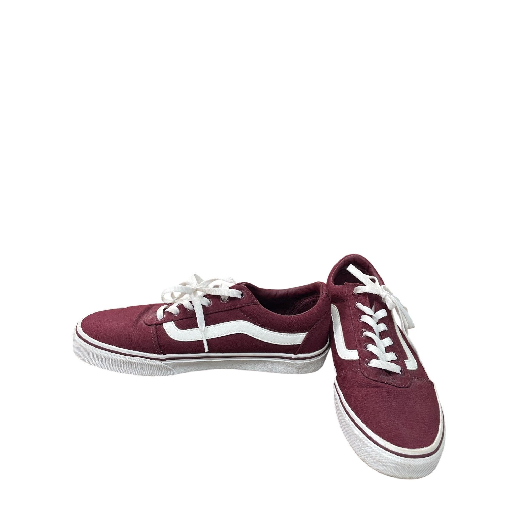 Vans Vans Womens Old Skool Burgundy/White Canvas skate Sneakers S Size US 10 / IT 40 - 2 Thumbnail