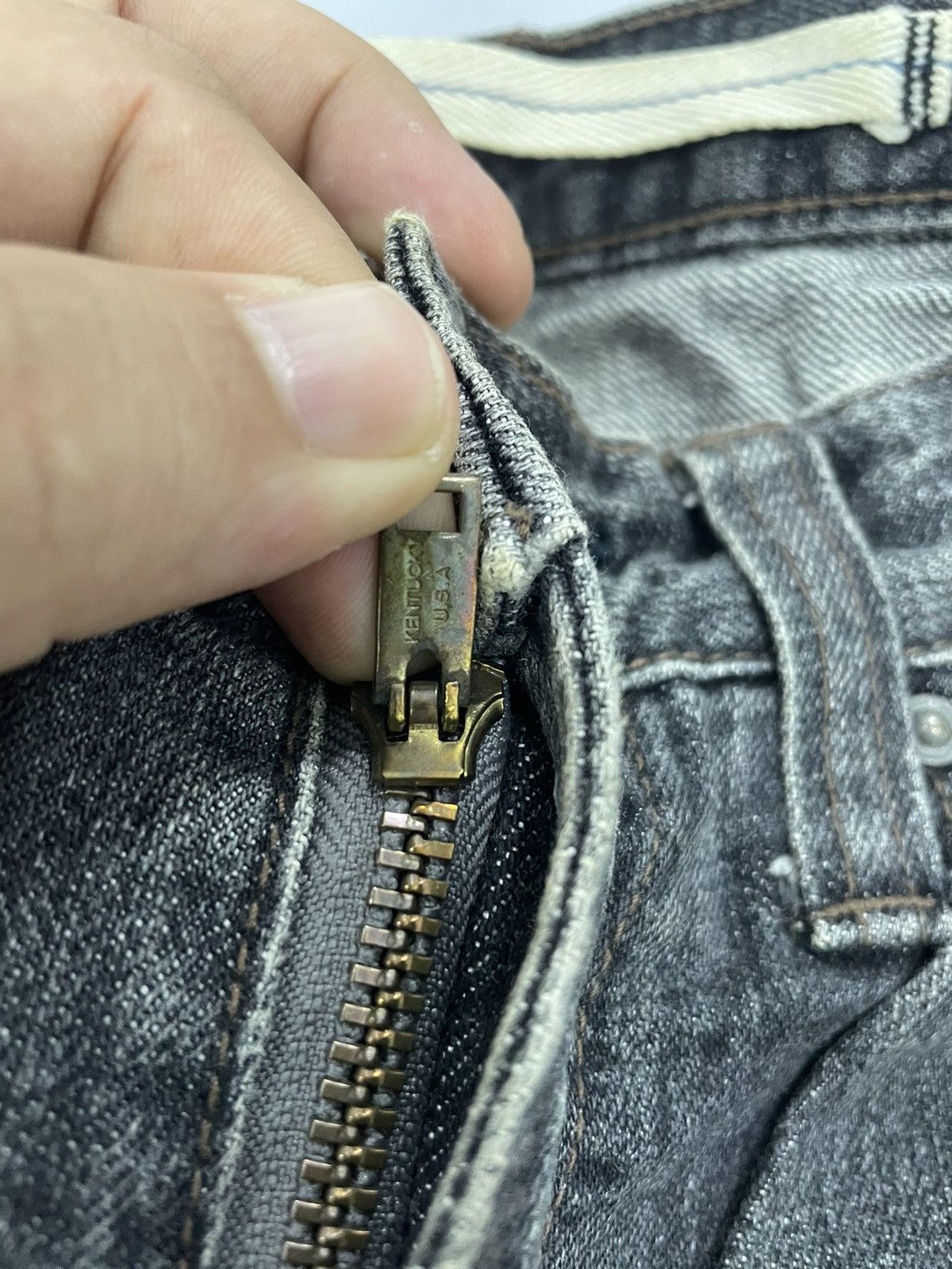 Le Grande Bleu (L.G.B.) × Vintage VINTAGE UNKNOWN BRAND WITH UNIVERSAL USA ZIPPER DESIGNER Size US 32 / EU 48 - 12 Thumbnail