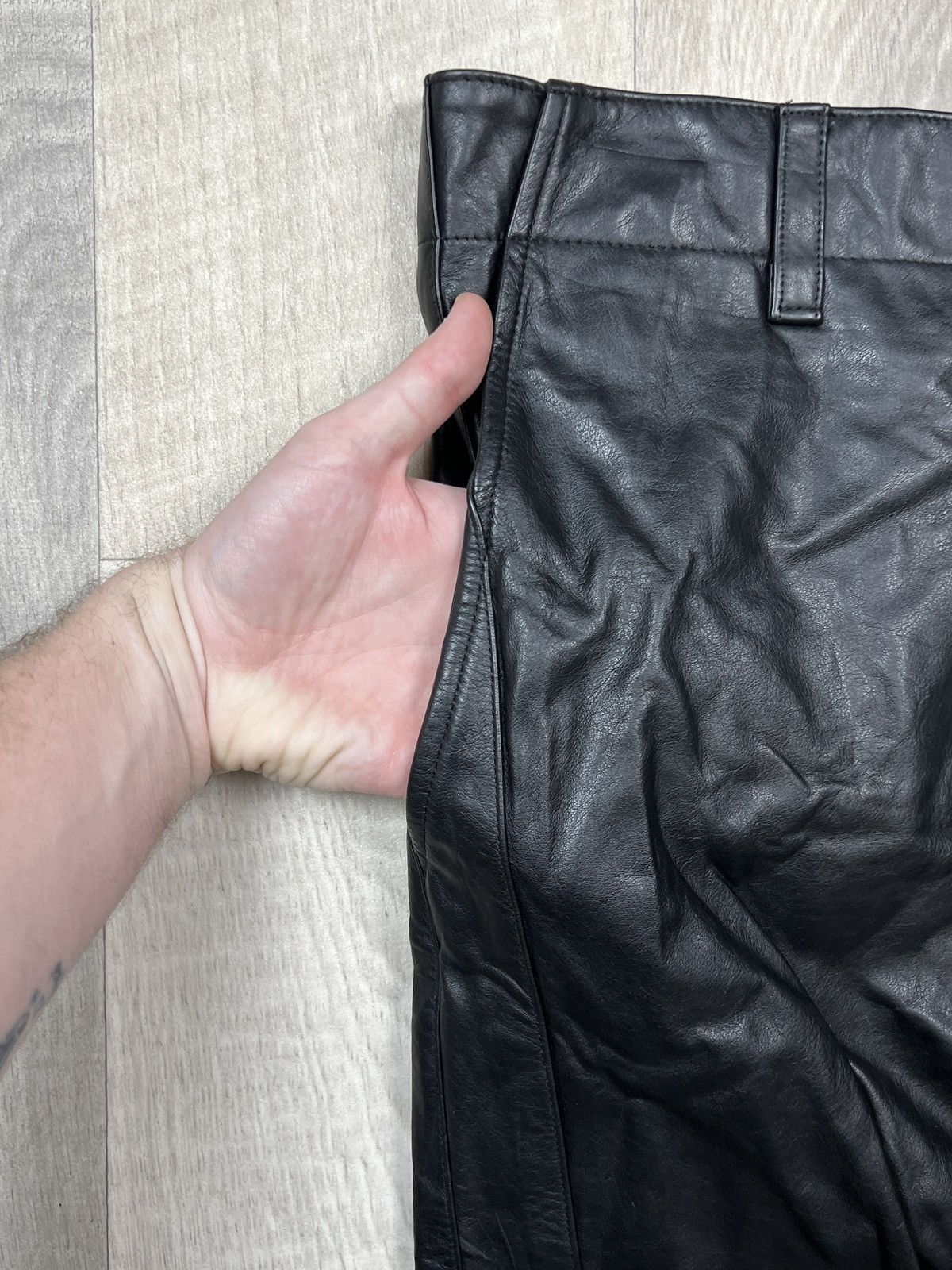 Kith KITH Made in USA Cowhide Leather Pants (Y0263) Size US 33 - 4 Thumbnail