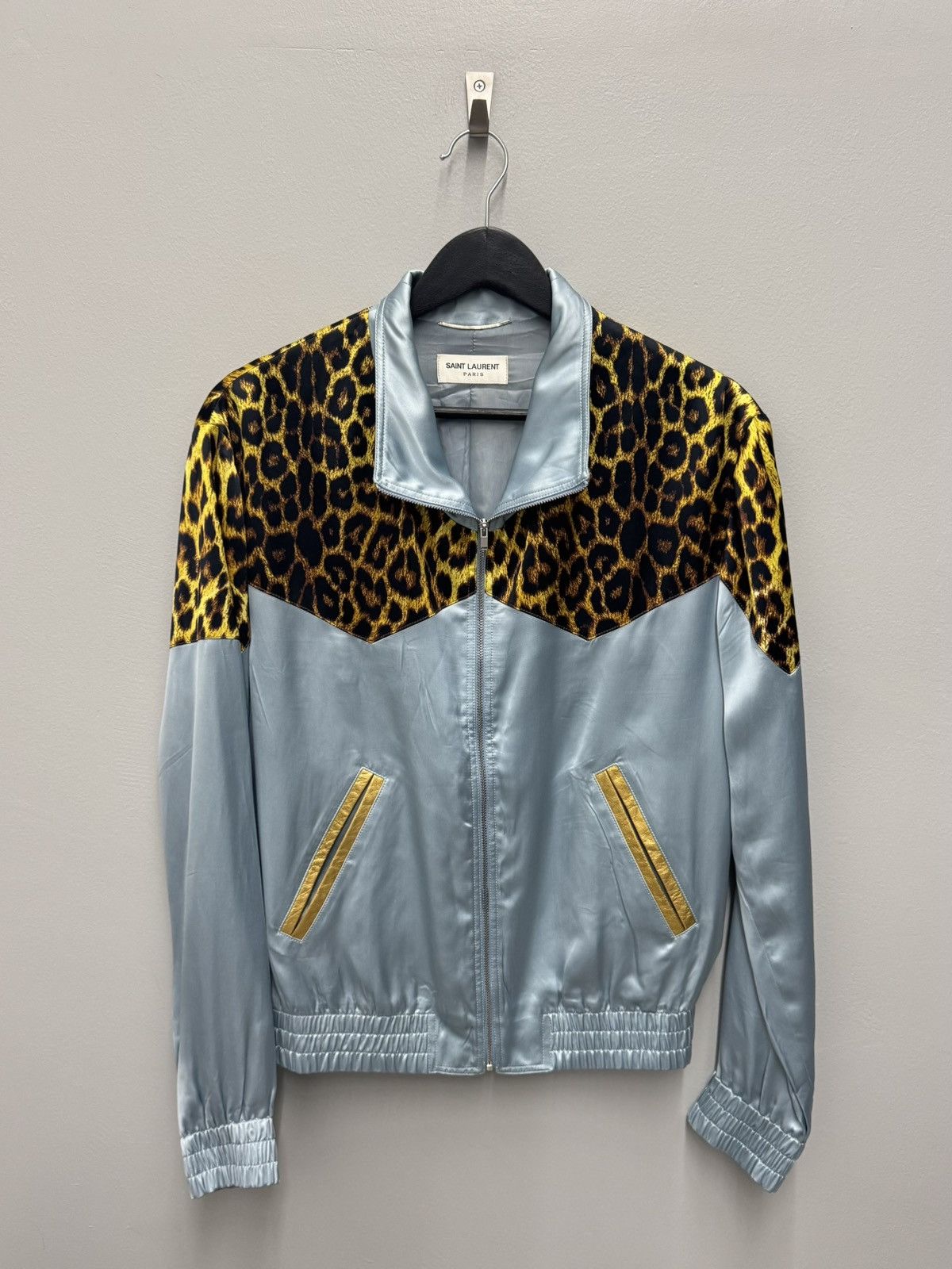 Saint Laurent Paris SS16 SATIN LEOPARD JACKET | Grailed