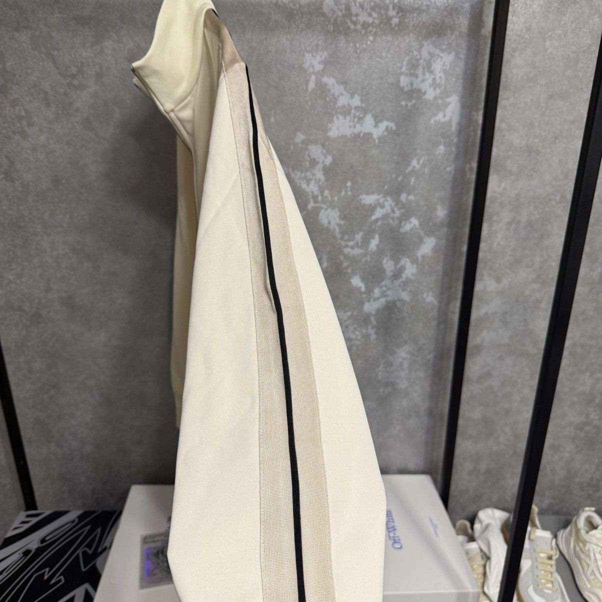 Palm Angels Cream Track Jacket in Beige, Men's (Size Xl) — image 4 of 6