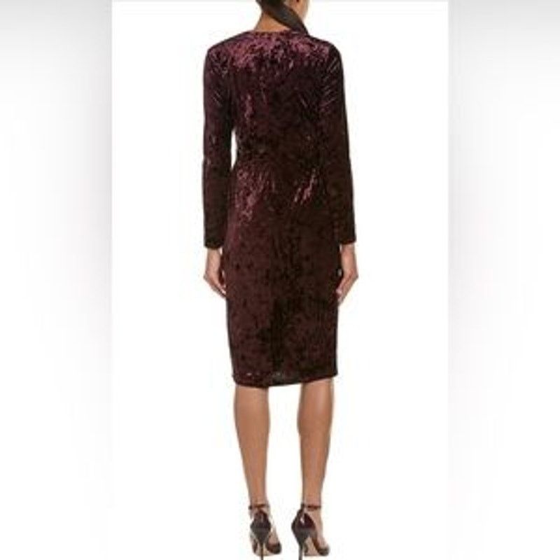 MAGGY LONDON Maggy London | Burgundy Crushed Velvet Dress | Size 14 Size XL / US 12-14 / IT 48-50 - 3 Thumbnail