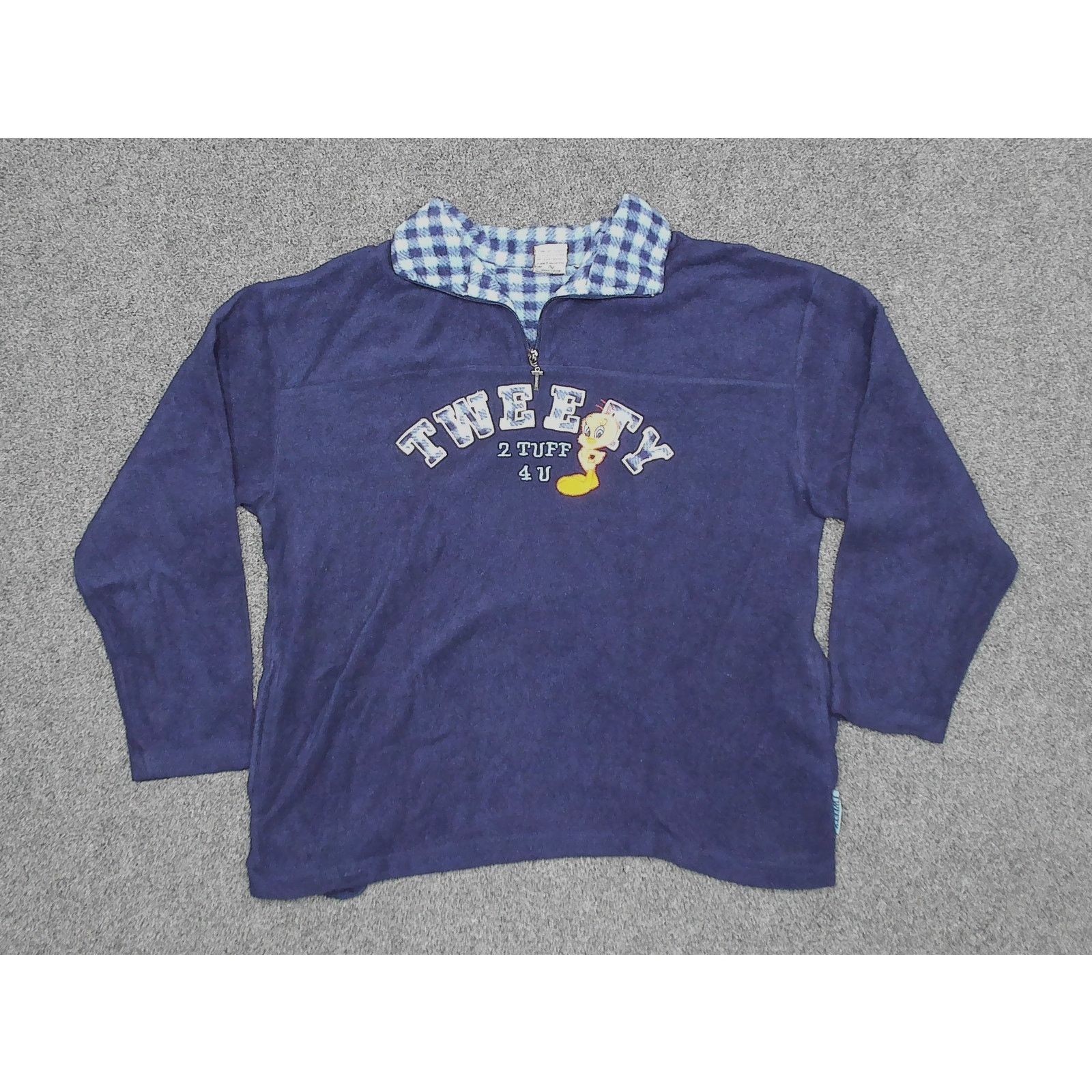 Vintage Vintage 2002 Jerry Leigh Tweety Boxy Fleece Quarter Zip Size S / US 4 / IT 40 - 3 Thumbnail