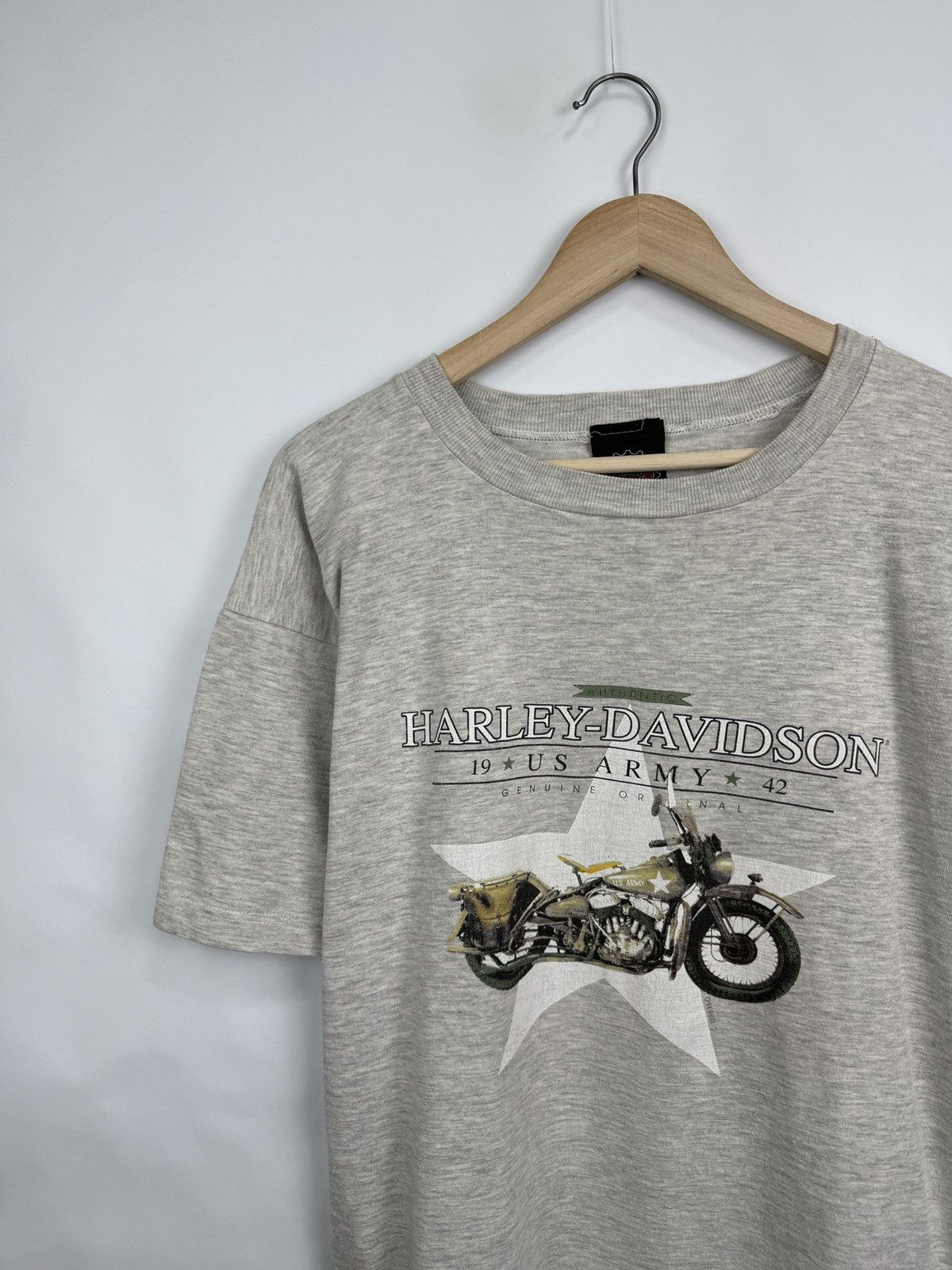 Harley Davidson 🇺🇸Vintage 1998 Harley Davidson WW2 Army Military WAL T-Shirt Size US XL / EU 56 / 4 - 4 Thumbnail