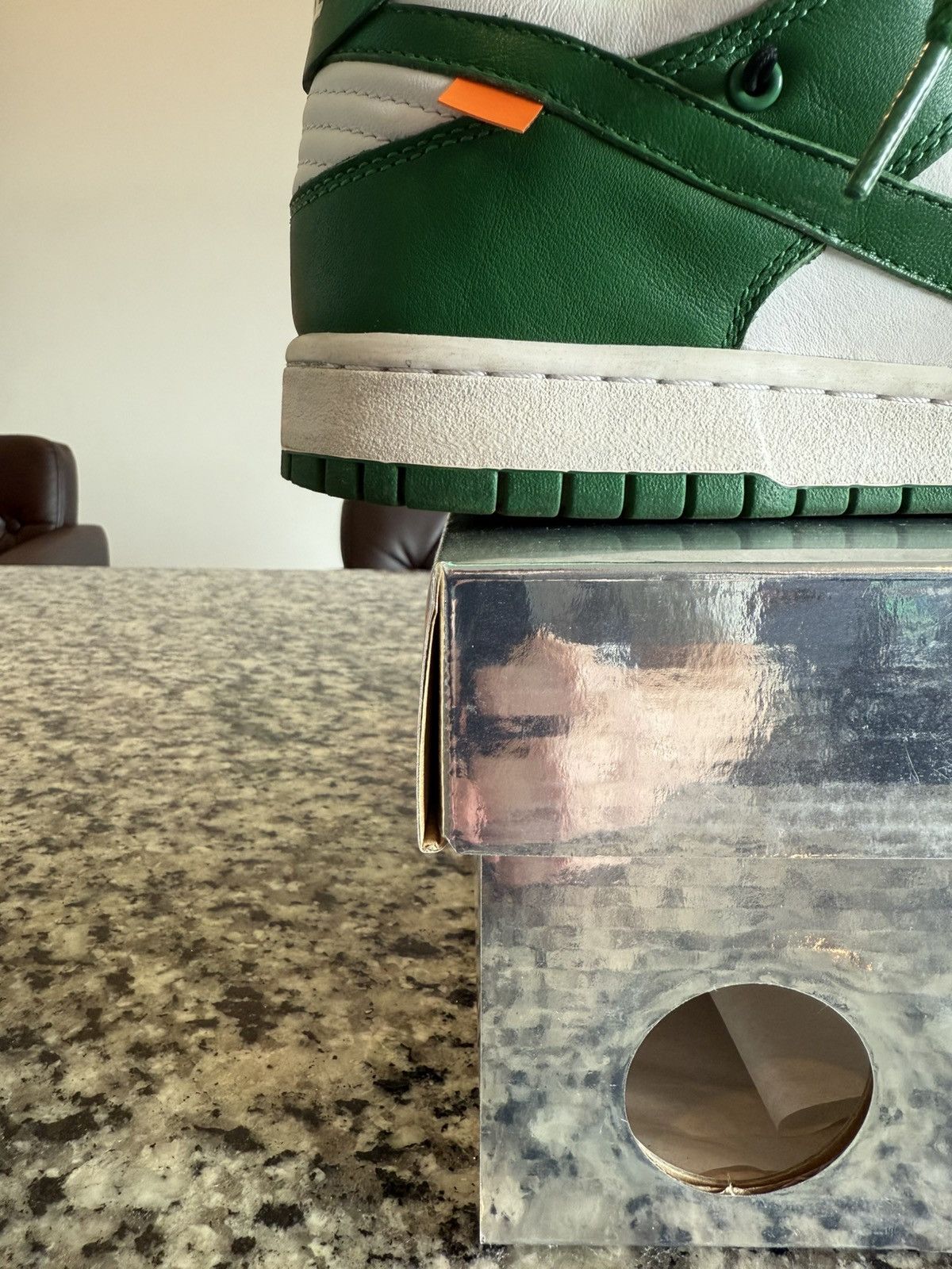 Nike × Off-White Dunk Low Off White Pine Green Size US 9 / EU 42 - 9 Thumbnail