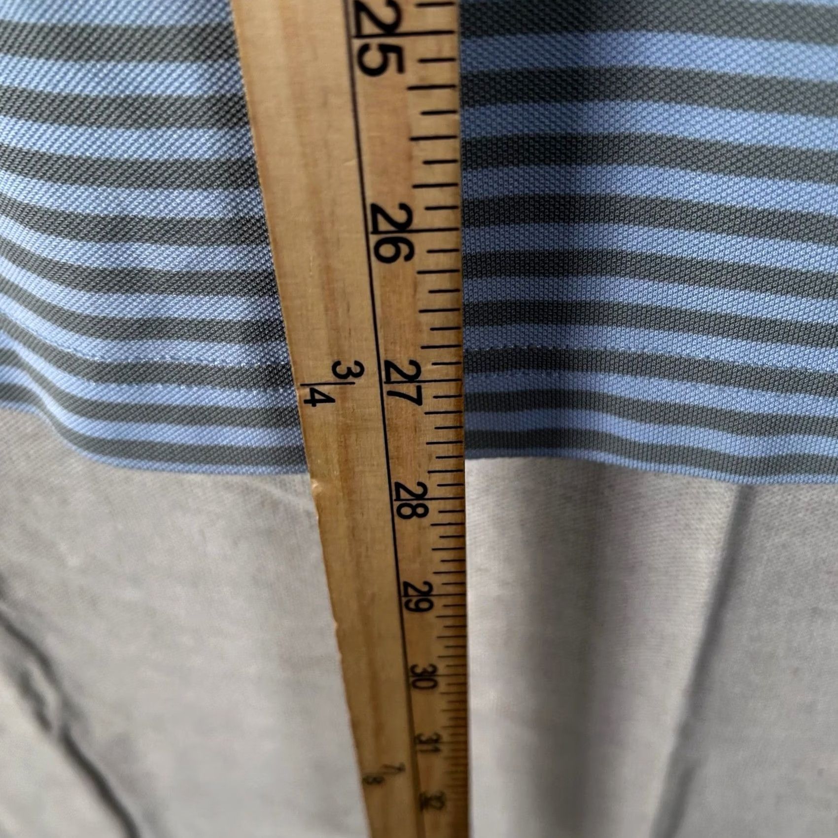 Vintage Dunning Golf Polo Shirt Mens Large Slim Fit Blue Striped Short Sleeve Logo Size US L / EU 52-54 / 3 - 7 Thumbnail