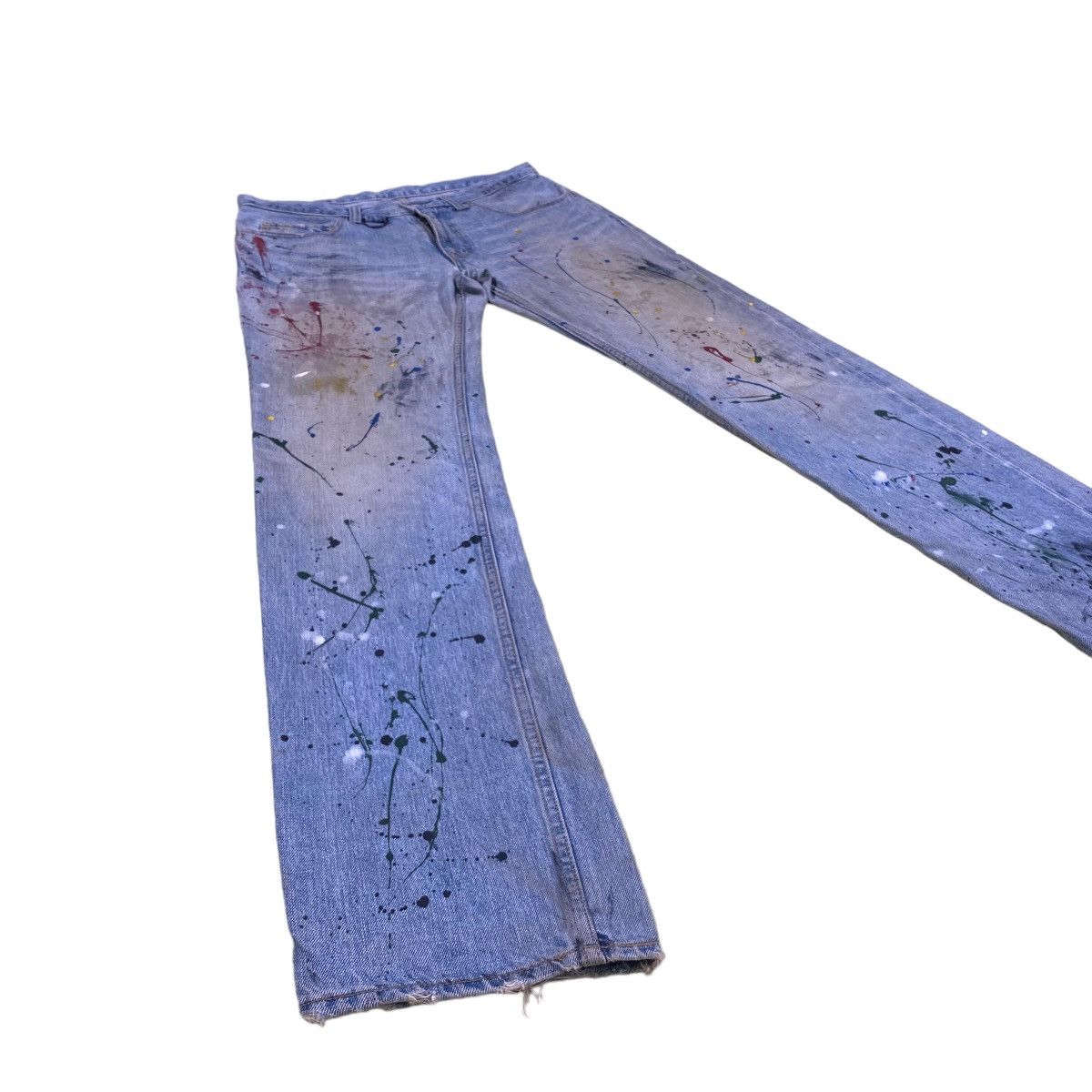 Number (N)ine × Takahiromiyashita The Soloist. SS06 Number Nine Painted D-Ring Crying Heart Pain Denim Size US 32 / EU 48 - 3 Thumbnail