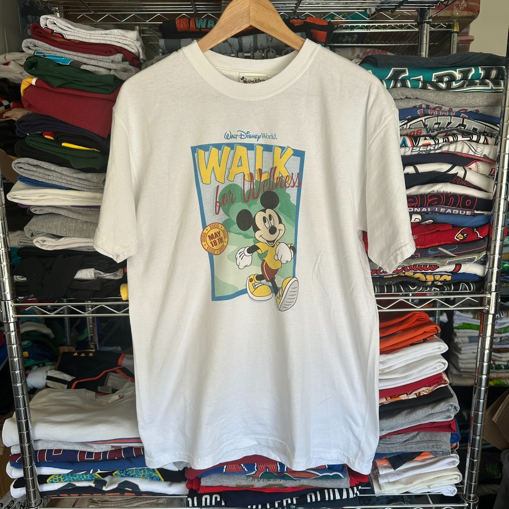 Disney Vintage Y2K Walt Disney World 2005 Mickey Mouse T-Shirt Whit Size US M / EU 48-50 / 2 - 1 Thumbnail