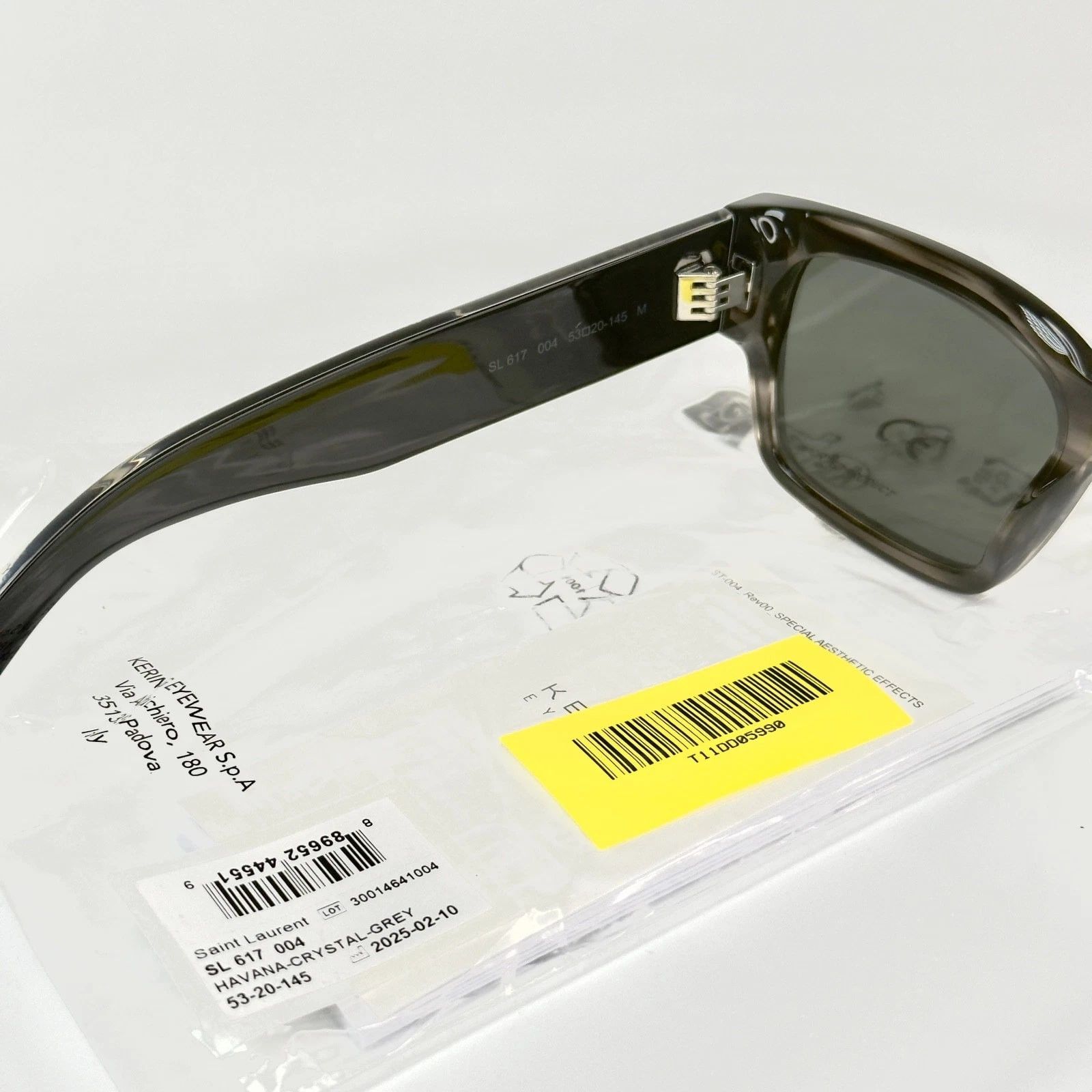 Yves Saint Laurent SAINT LAURENT Naked Wirecore 617 YSL SL617 004 Gray Sunglass Size ONE SIZE - 6 Thumbnail