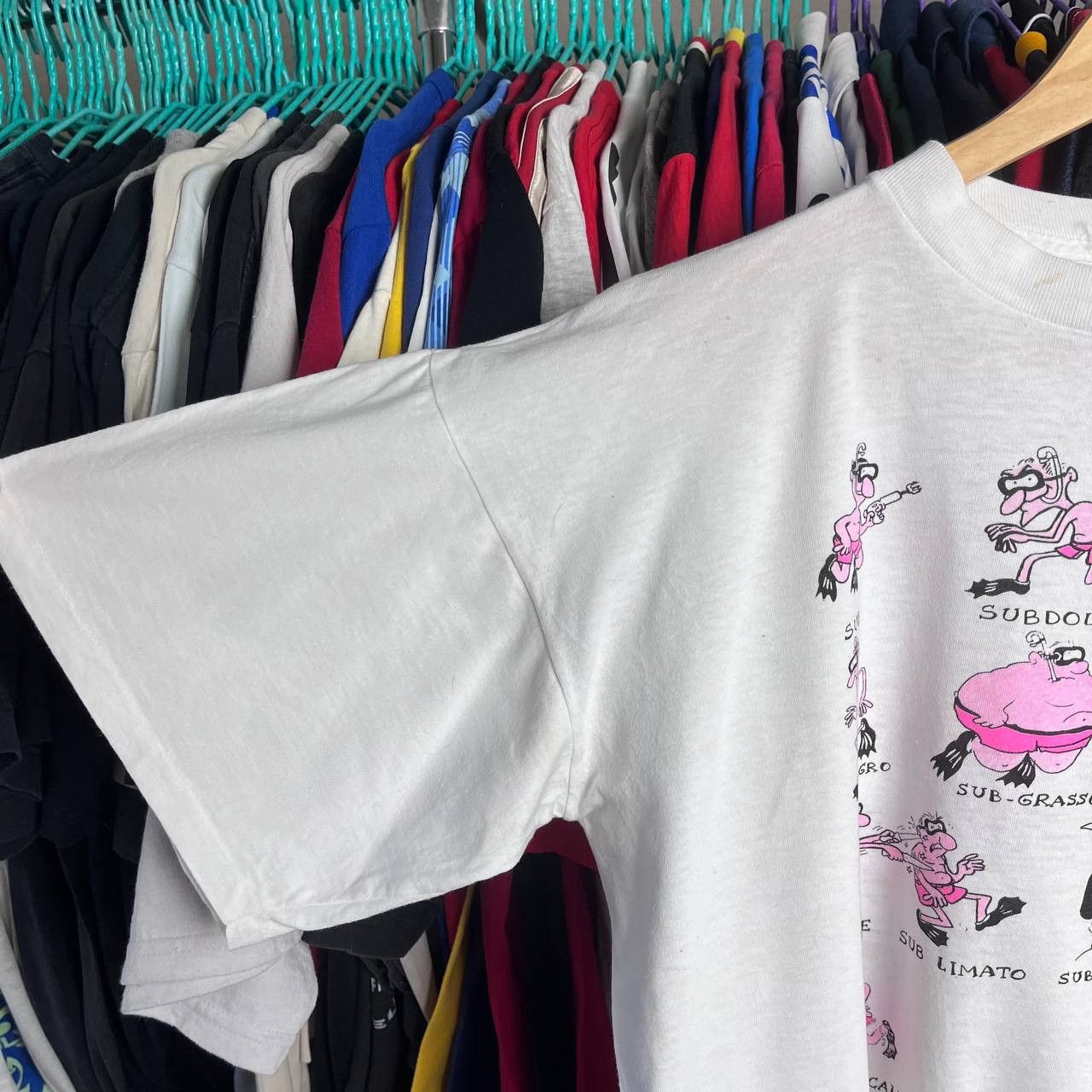 Vintage KENPY design ZAP line Funny Humor Ironic Print Tshirt Size US XL / EU 56 / 4 - 3 Thumbnail