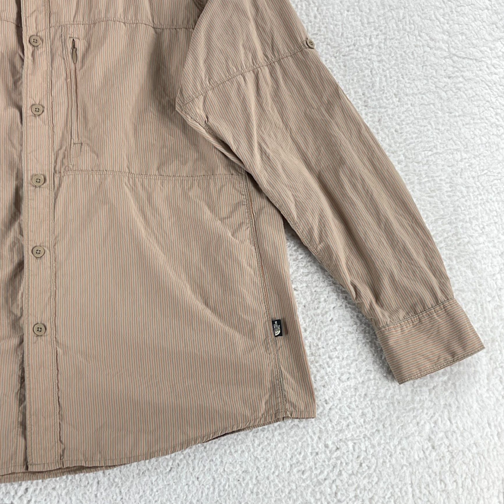 The North Face The North Face Button-Up Shirt Mens L Brown Long Sleeve Stripes Outdoor Size US L / EU 52-54 / 3 - 3 Thumbnail