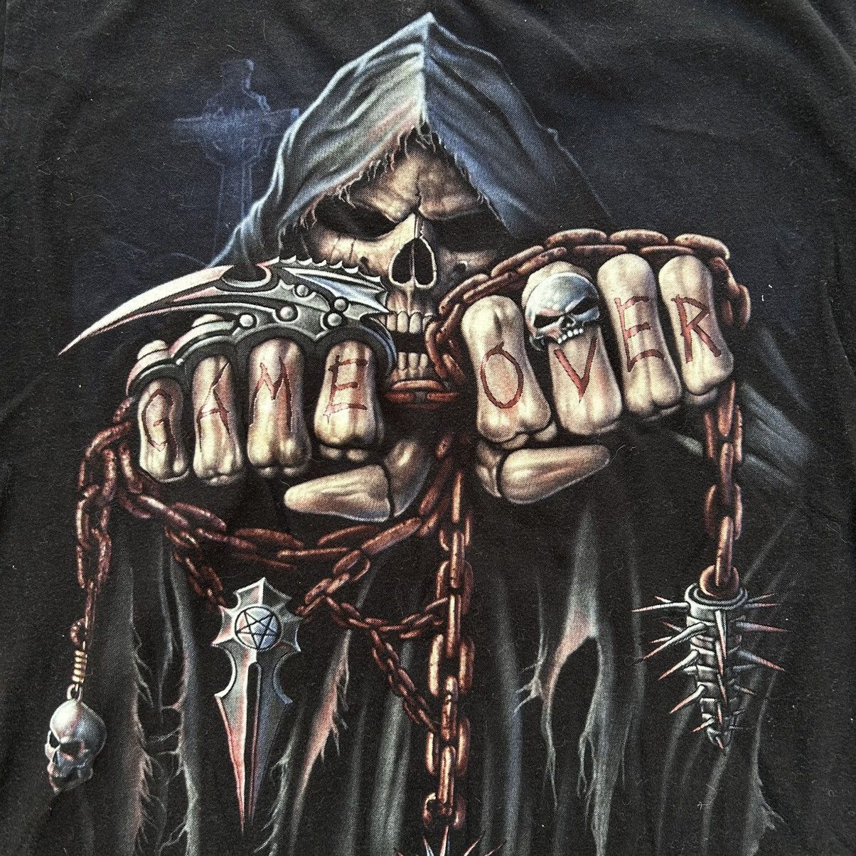 Hot Topic Vintage Hot Rock Reaper Game Over Shirt Size Medium Size US M / EU 48-50 / 2 - 2 Thumbnail