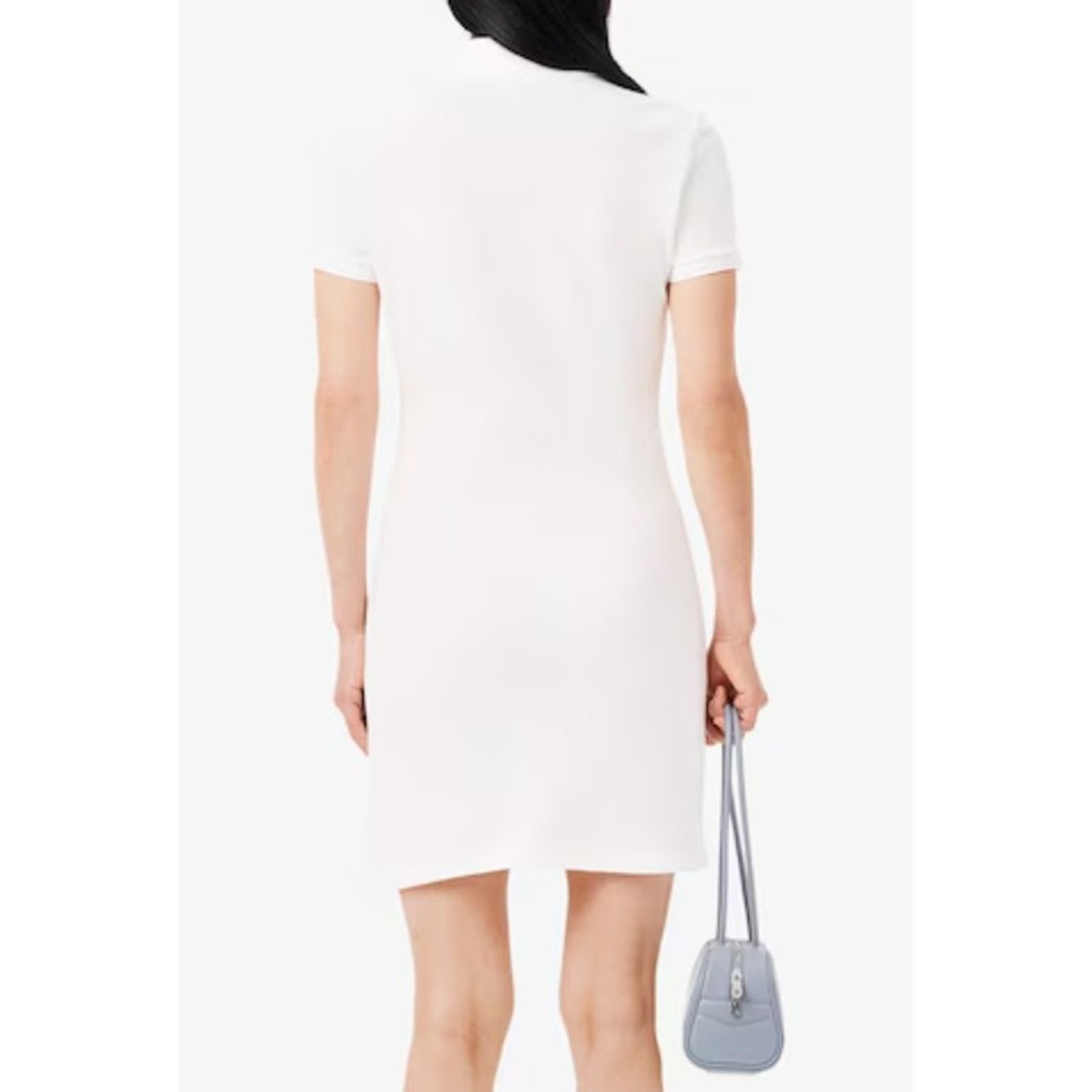 Lacoste Lacoste Short Sleeve Slim Fit Stretch Polo Dress White 4 Size S / US 4 / IT 40 - 3 Thumbnail