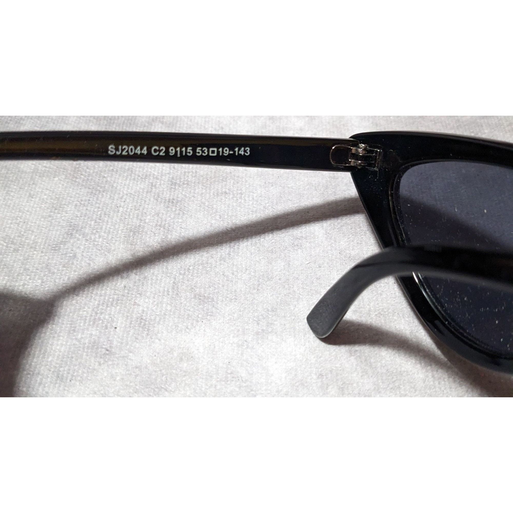 Other Sojos Gothic Vampire Slim Black Cateye Sunglasses Size ONE SIZE - 8 Thumbnail