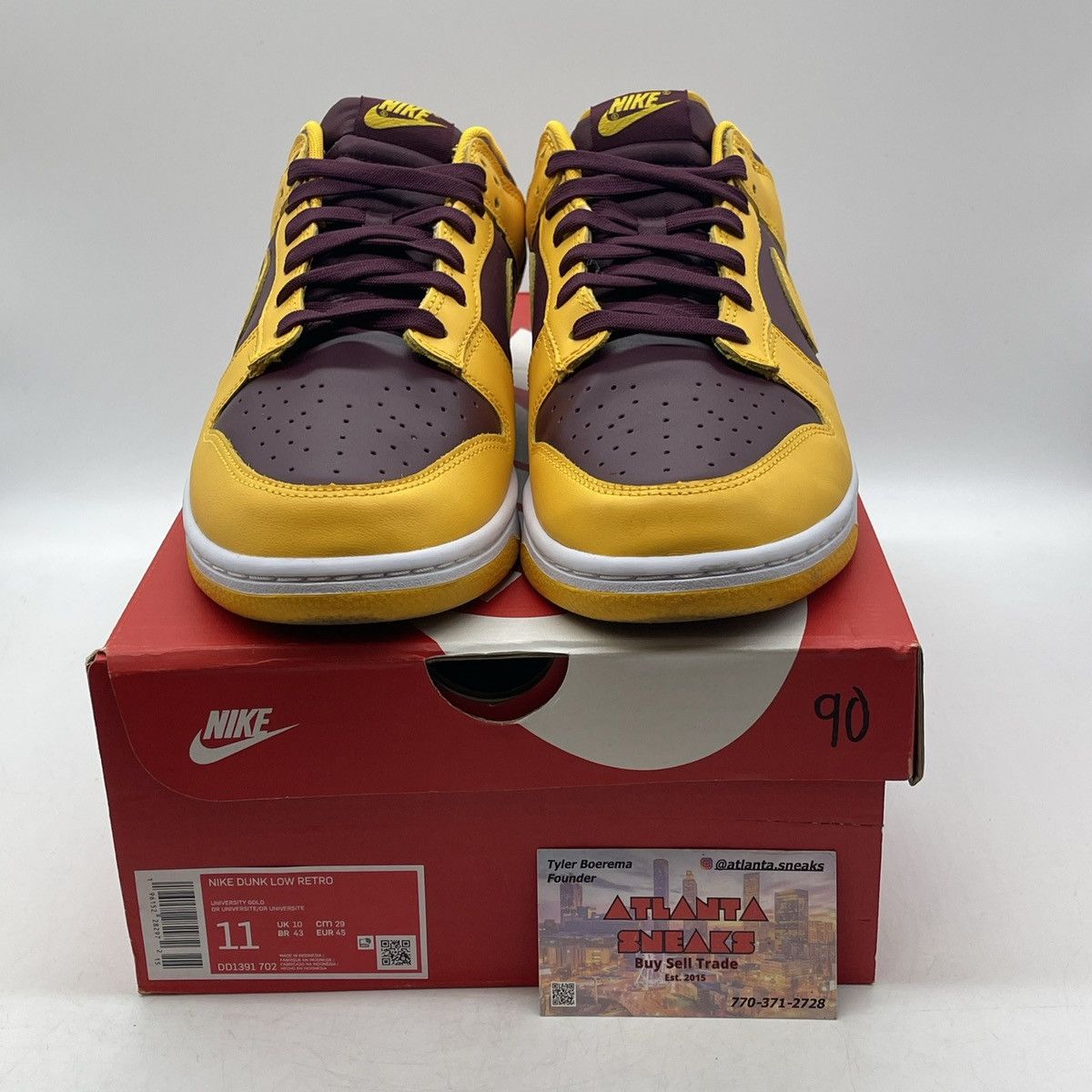 Nike Dunk low Arizona state Size US 11 / EU 44 - 2 Thumbnail