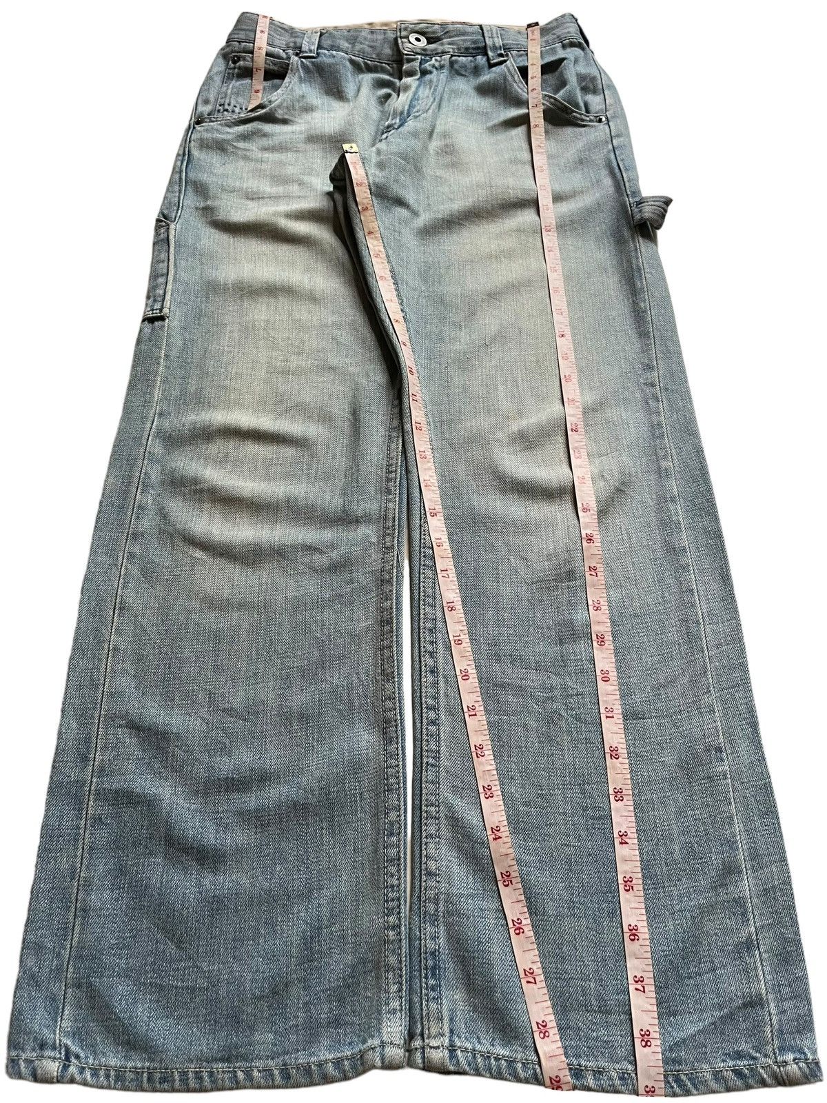 Japanese Brand Vintage Japanese Brand Buckle Back Carpenter Baggy Jeans Size 29" - 12 Thumbnail