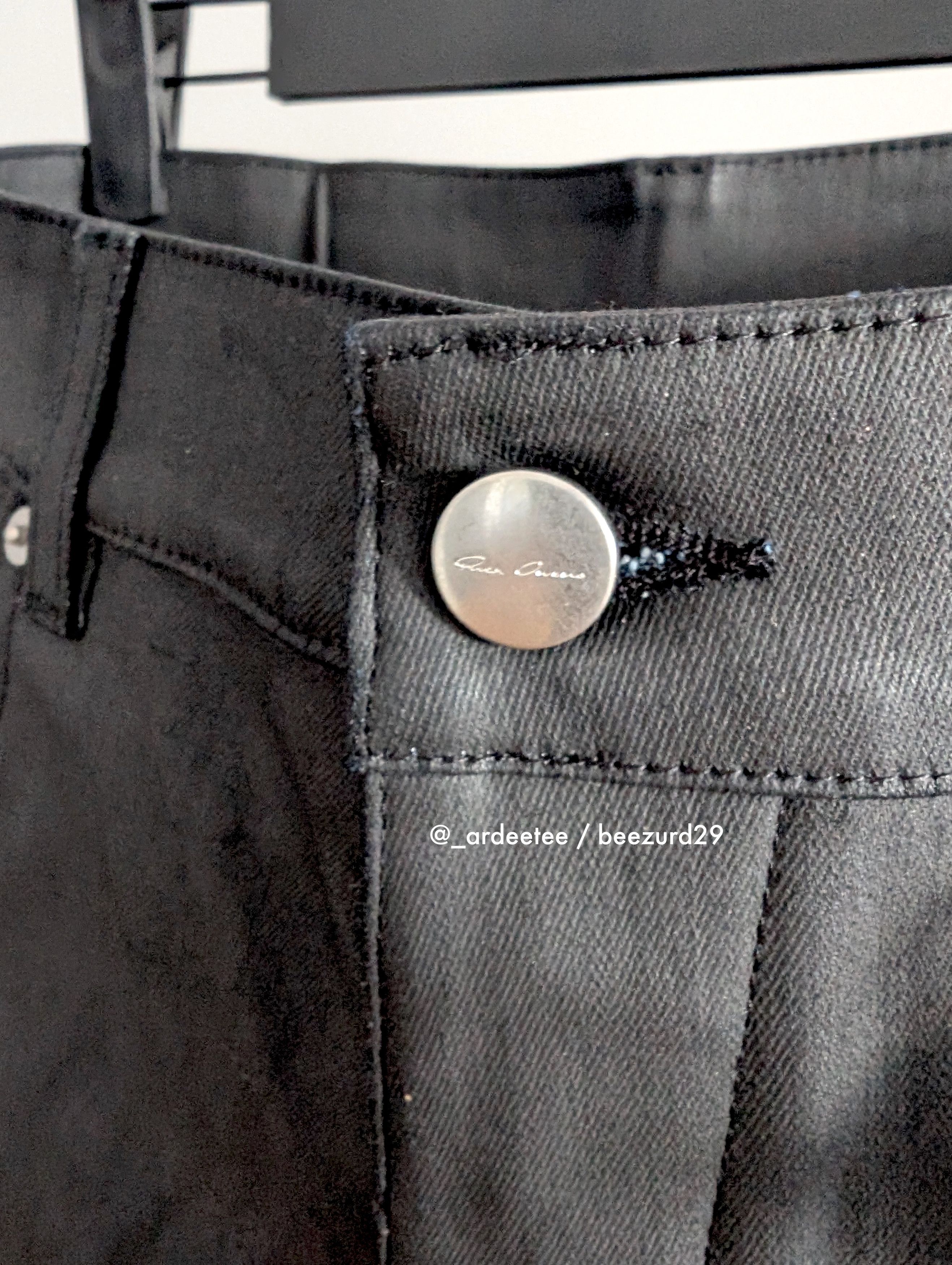 Rick Owens *NEW* GETH BLACK CHALK WIDE LEG JEANS FW24 29 Size US 29 - 8 Thumbnail