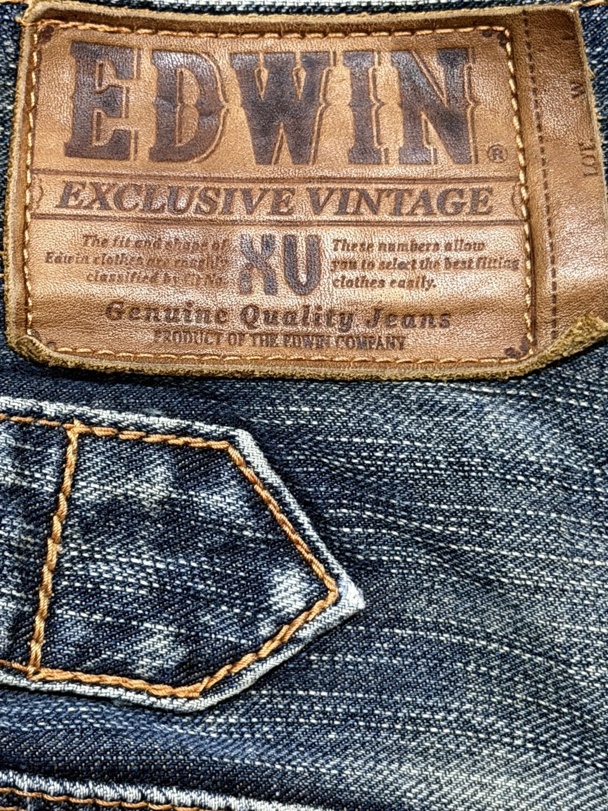 Edwin Vintage 90s Edwin XV Faded Wash Whisker Distressed Bootcut Size US 31 - 9 Thumbnail